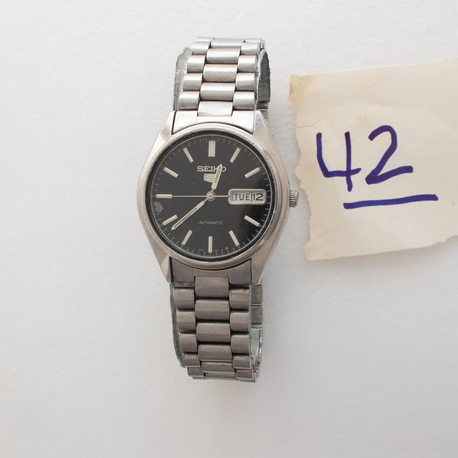 Vintage Seiko 5 Automatic Dark Blue Dial Silver Accents 6309-720B Men’s Watch