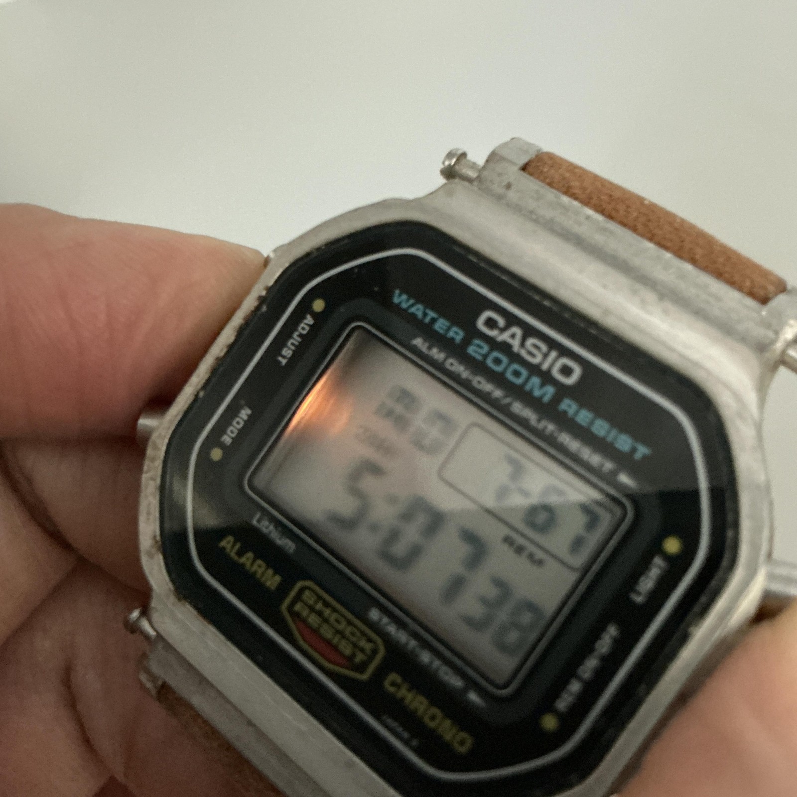 Vintage Casio Mens Watch 38mm Gray Digital 901 DW-5600 Chrono New Battery