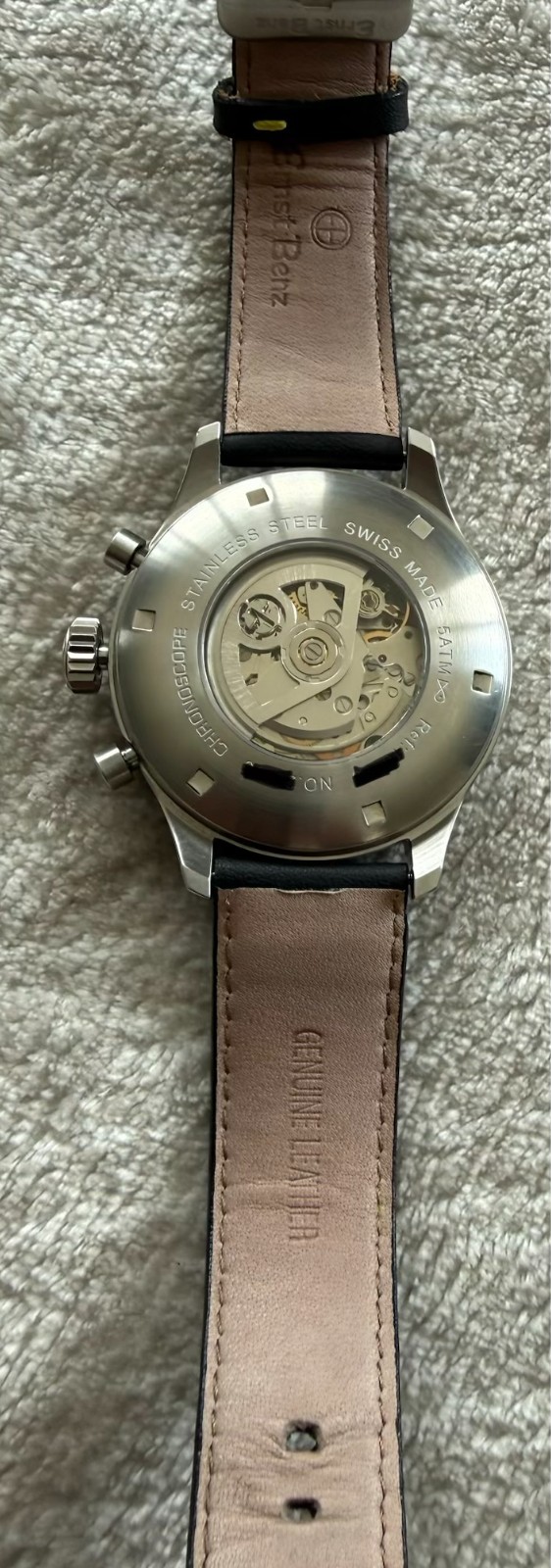 Ernst Benz Chronoscope Automatic Chronograph watch with the rare yellow dial.