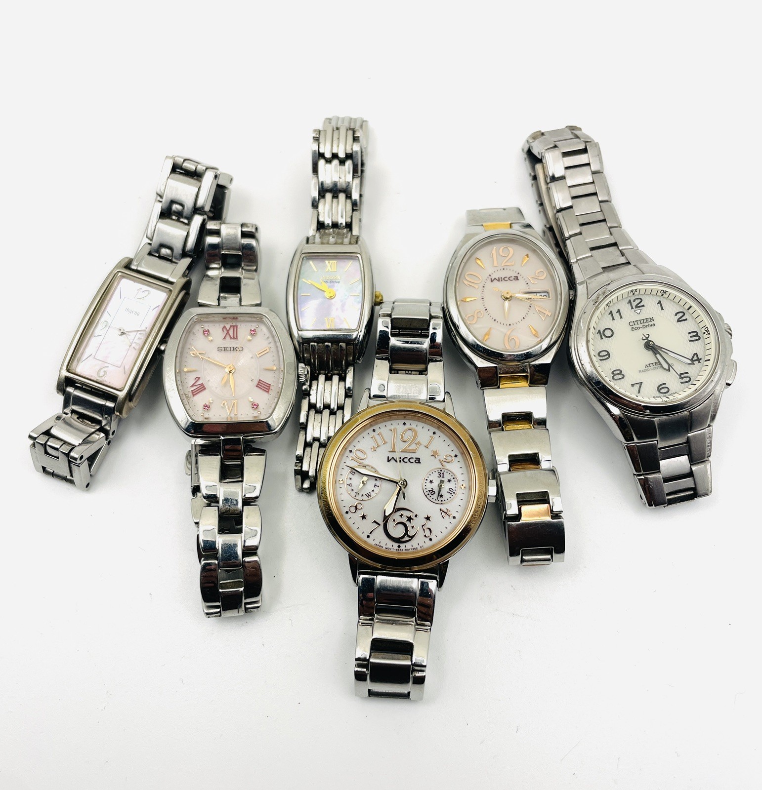 Lot 6 Ladies Quartz Watch Seiko Citizen Alba Eco-Drive Solar power