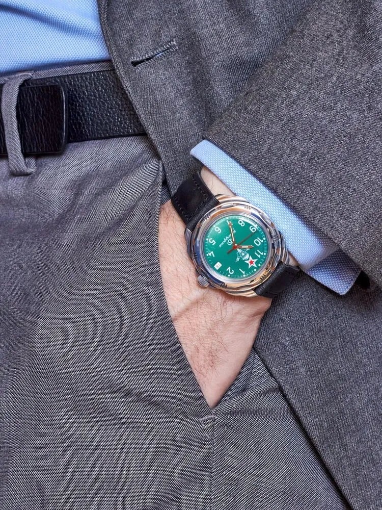 Vostok Komandirskie 211307 Watch Mechanical Military Watch USA Seller
