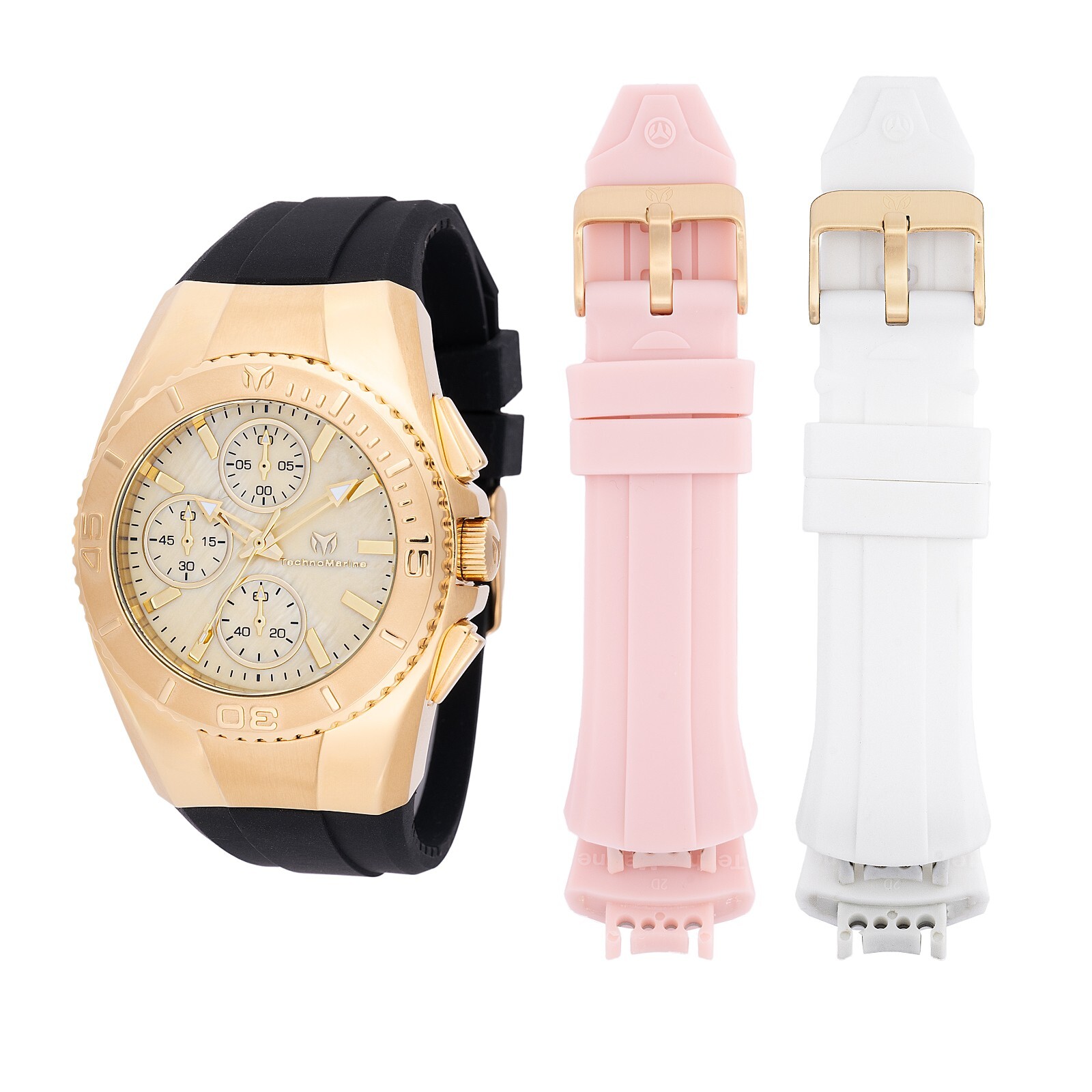 TechnoMarine Women’s TM-124035 Cruise Original 38mm gold with 3 straps Included.