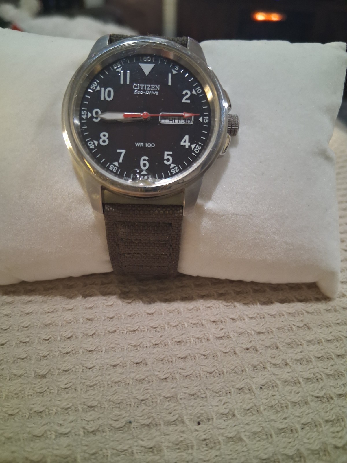 Citizen Military Men’s Eco-Drive Watch – BM8180-03E Face Is Broke