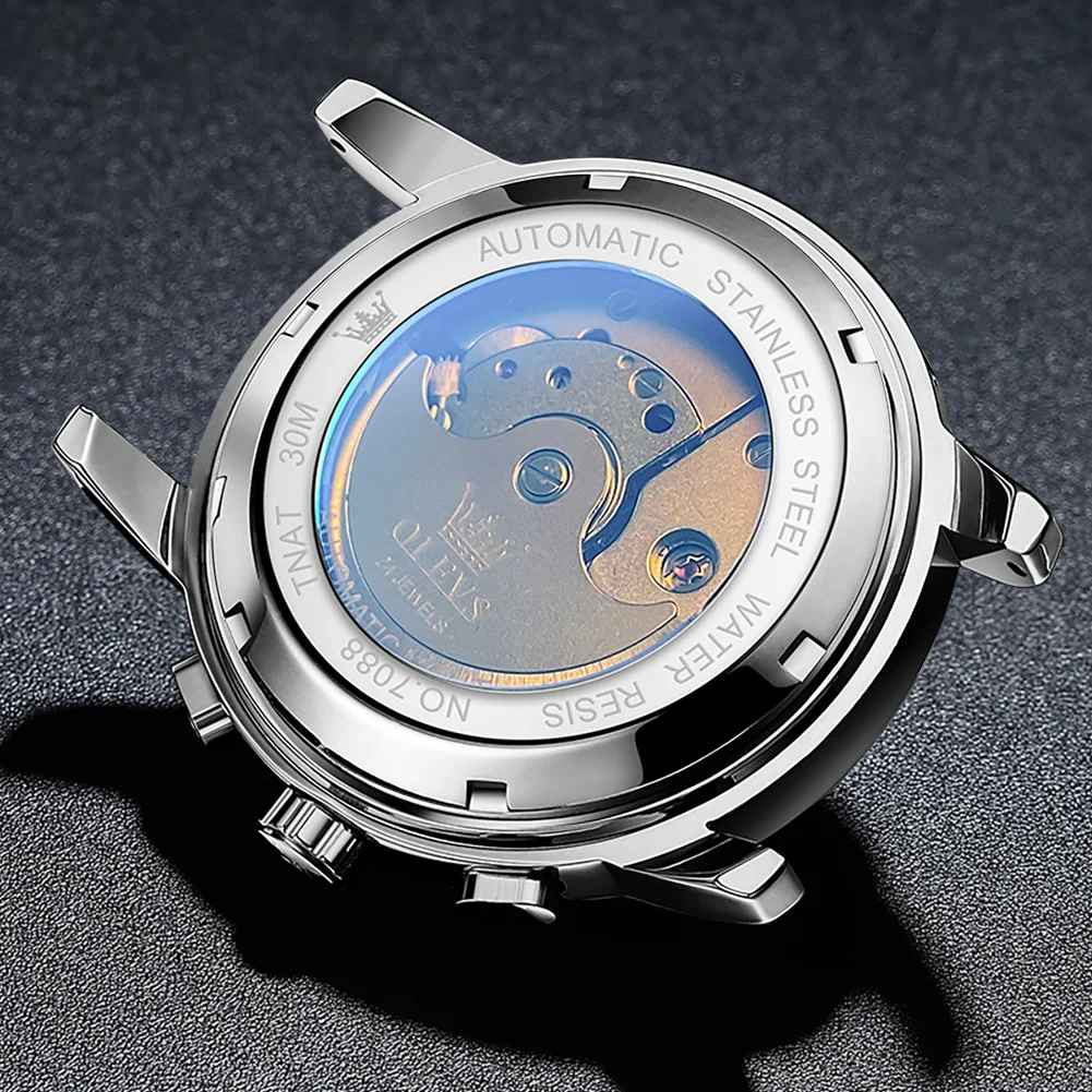 Automatic Mechanical Waterproof Watch Luxury Dial Men Men’s Strap