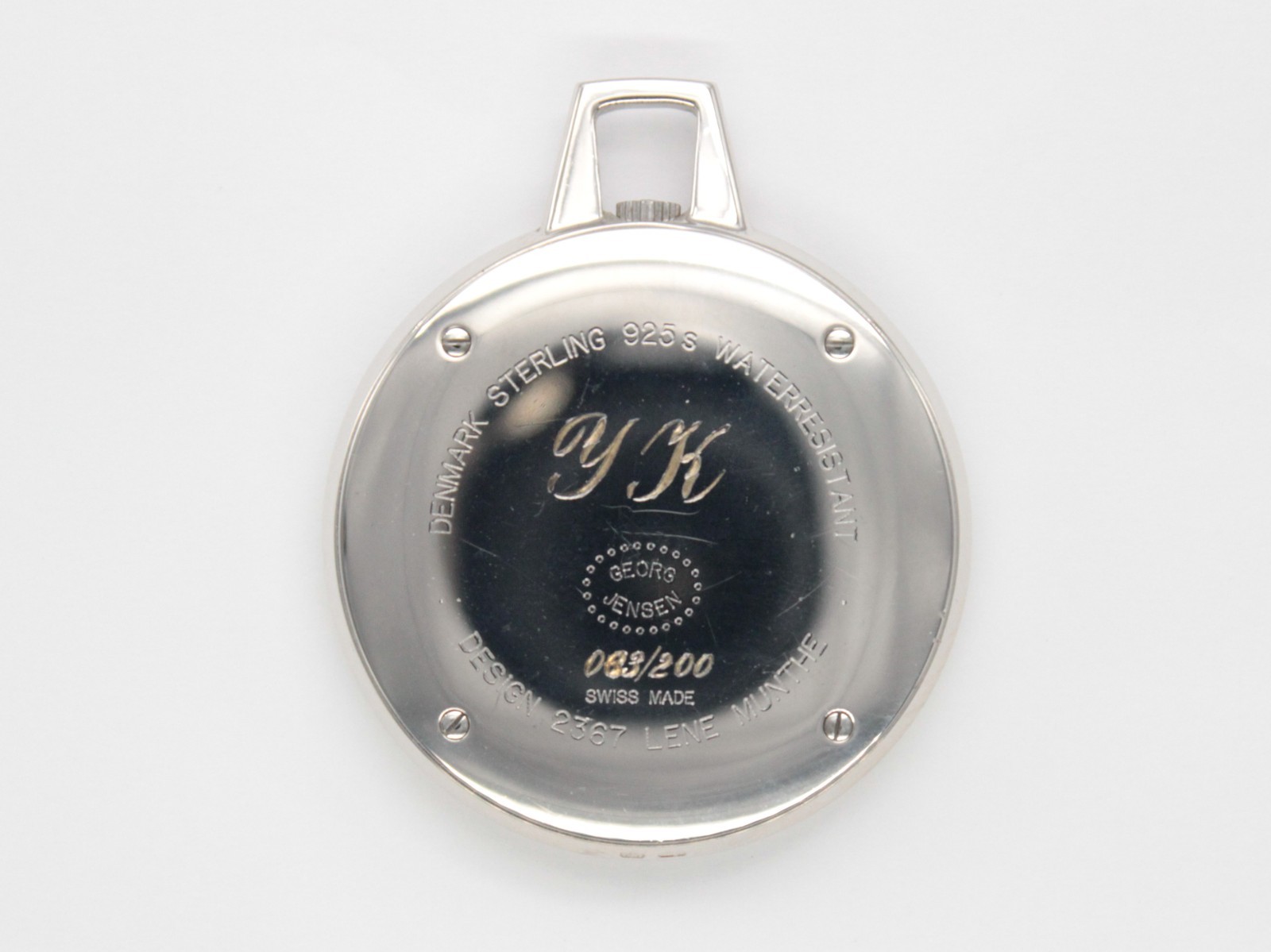 [NEAR MINT] GEORG JENSEN Sterling Silver Pocket Watch No.2367 35mm JAPAN Y855