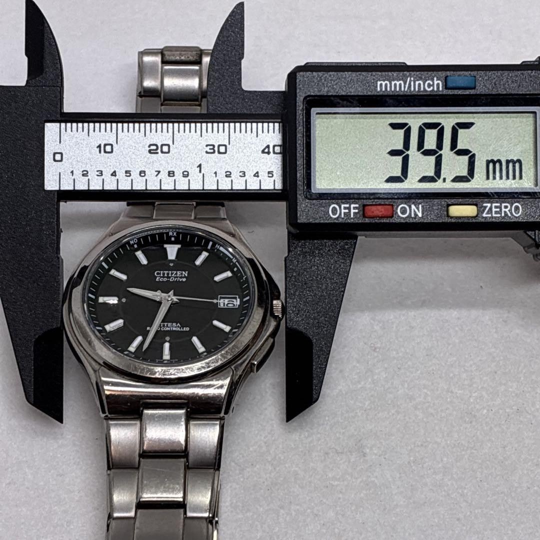 Citizen Attesa Eco-Drive Radio Controlled Black Dial Titanium Watch Japan