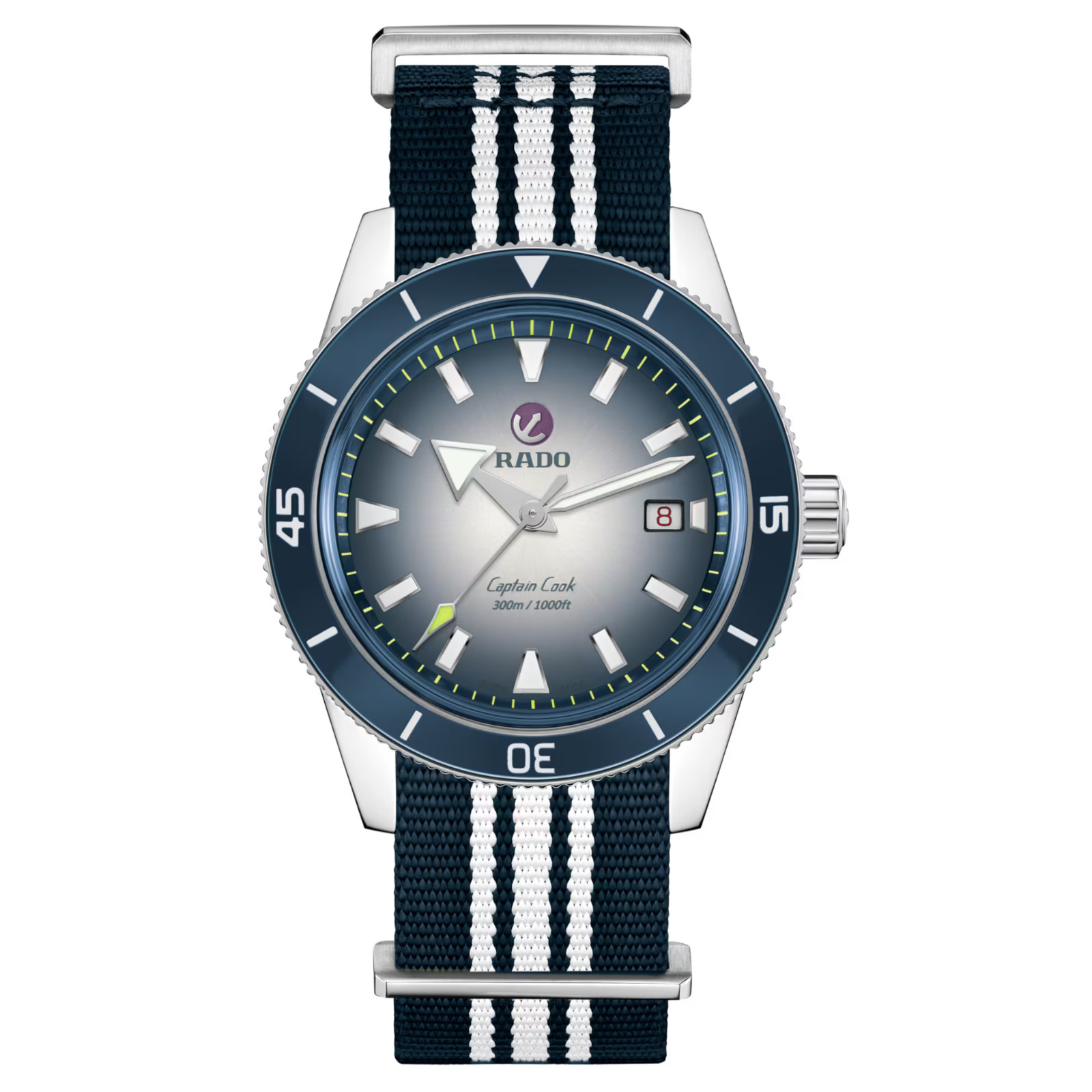 New Rado Captain Cook Automatic Stainless Steel Blue Dial Men’s Watch R32154208