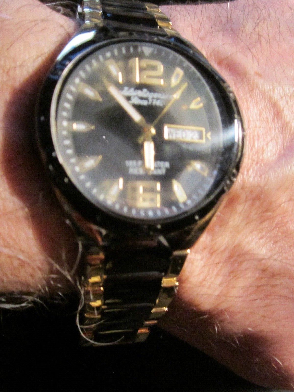 JULES JURGENSEN MONTH DAY WATCH FITS 8 1/2″ WRIST NOT WORKING LOOSE CAP BA-20