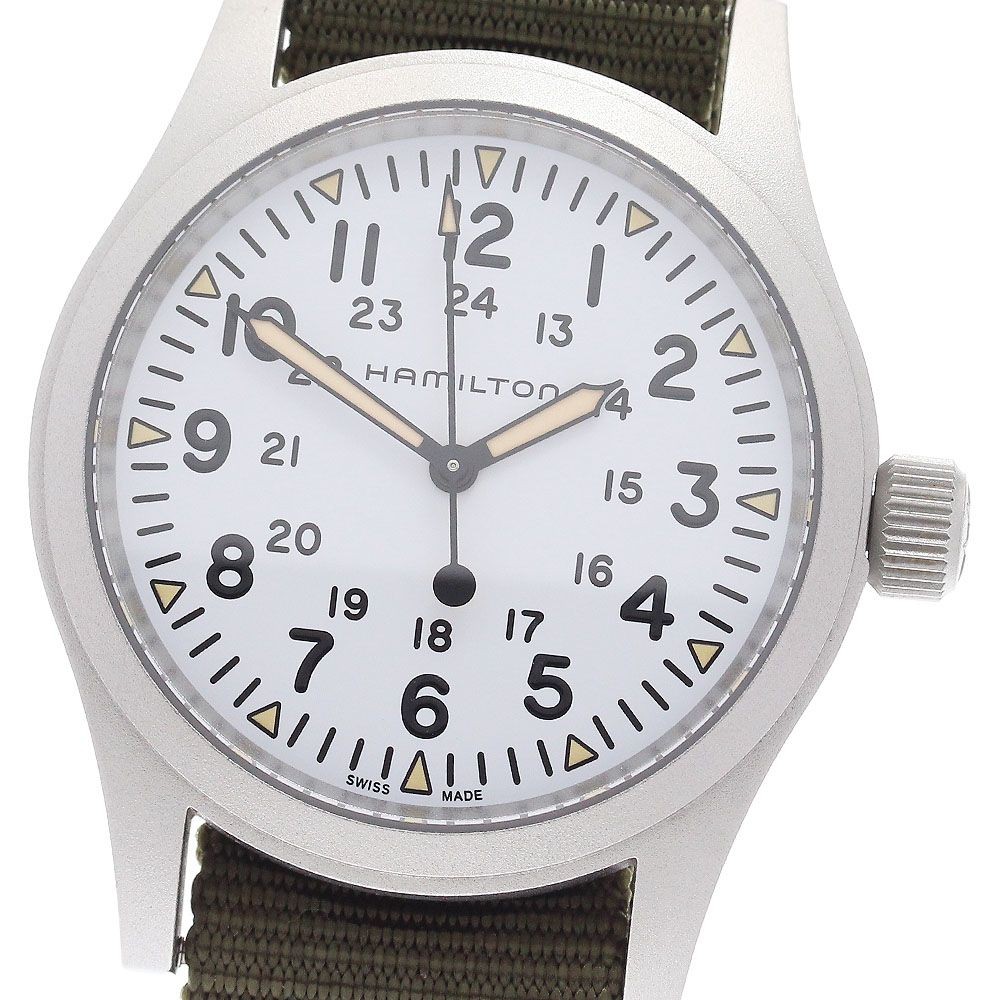 HAMILTON H694390 Khaki Field Mechanical Wristwatch Stainless Steel Nylon