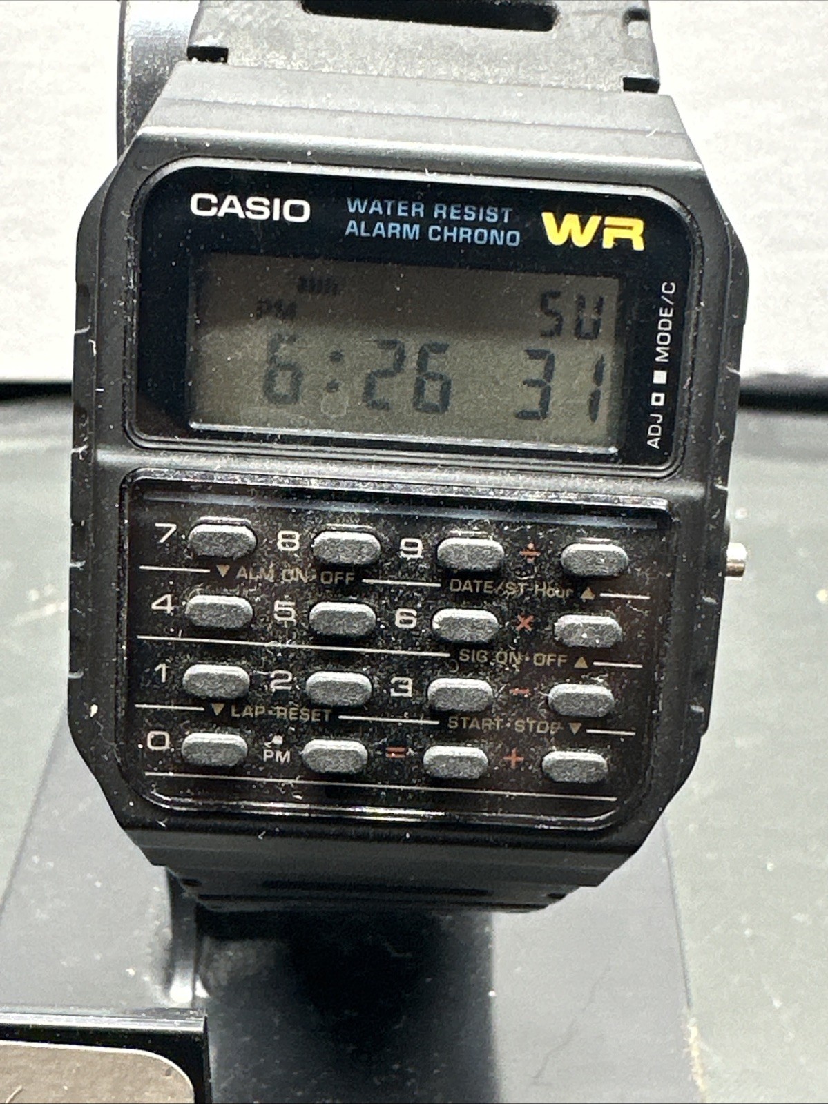 Casio Calculator Watch DataBank Water Resistant Black DB02 NOS New