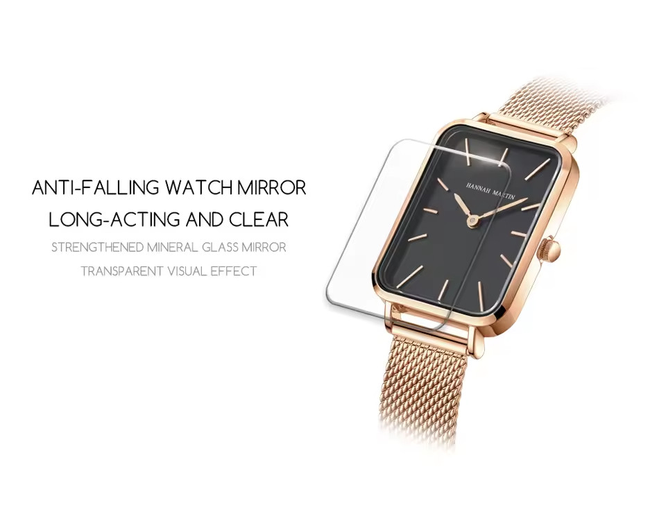 Rectangle Ultrathin Nordic Simple Style Steel Mesh Women’s Quartz Watch