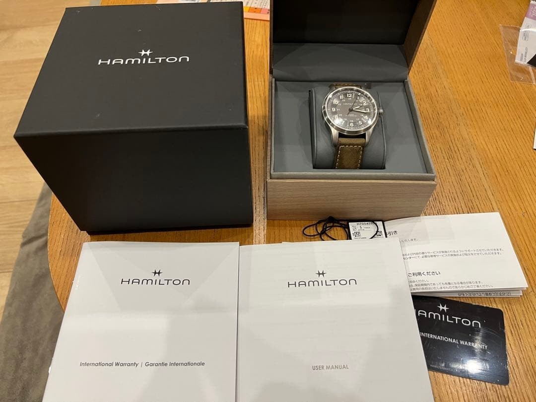 Near Mint Hamilton Khaki Field Titanium 42mm H70545550 H-10 80H Auto Full Set JP