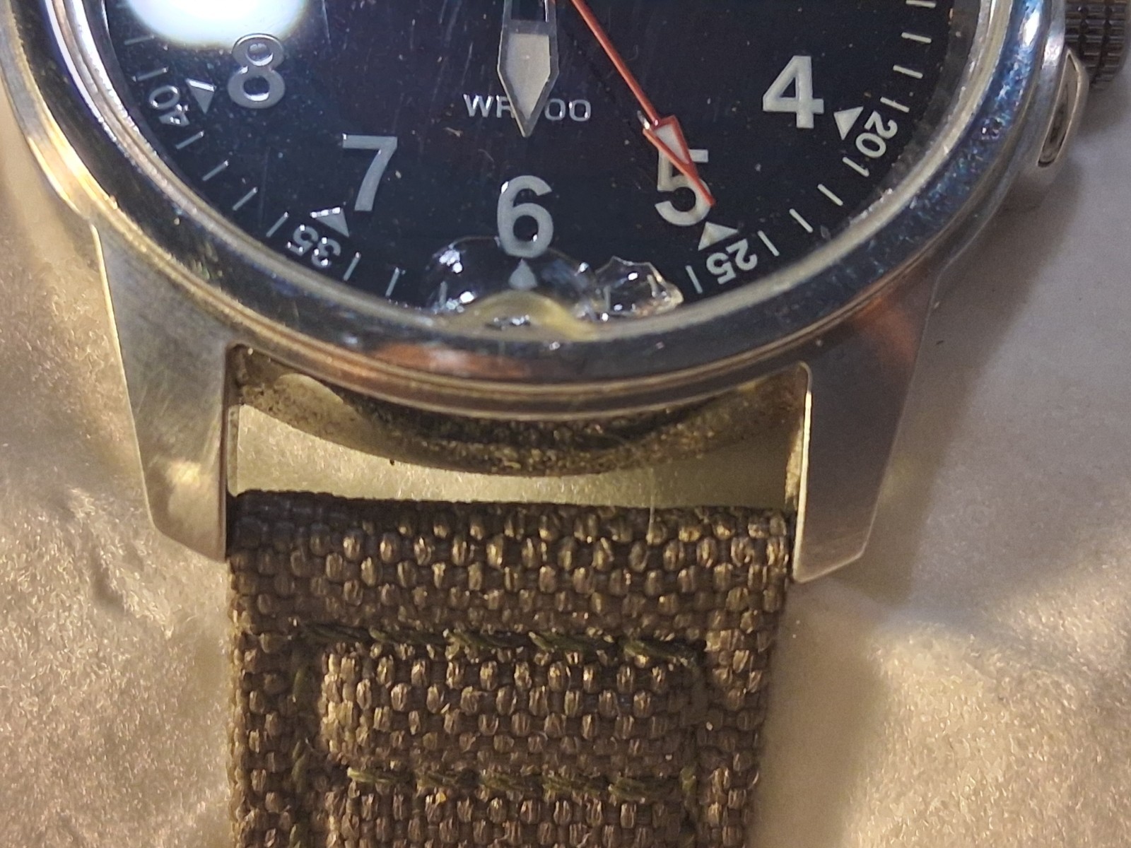 Citizen Military Men’s Eco-Drive Watch – BM8180-03E Face Is Broke
