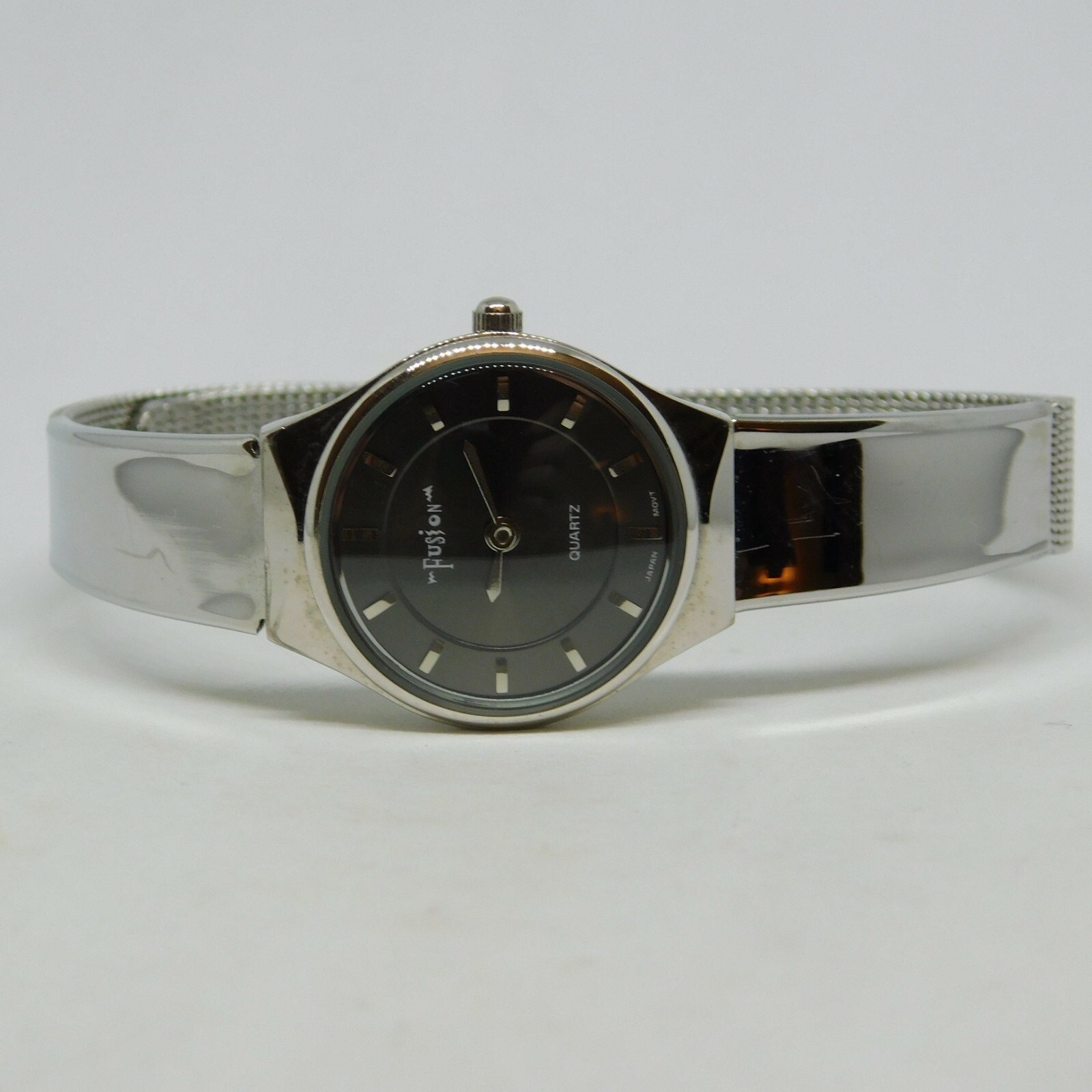 Fusion Mineral Crystal Silver Tone Quartz Analog Ladies Watch