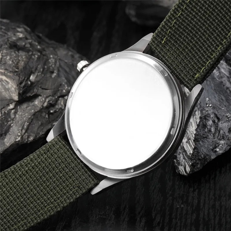 Army Field Watch Gift Men Luminous 24 Hour Nylon Strap Quartz Sport