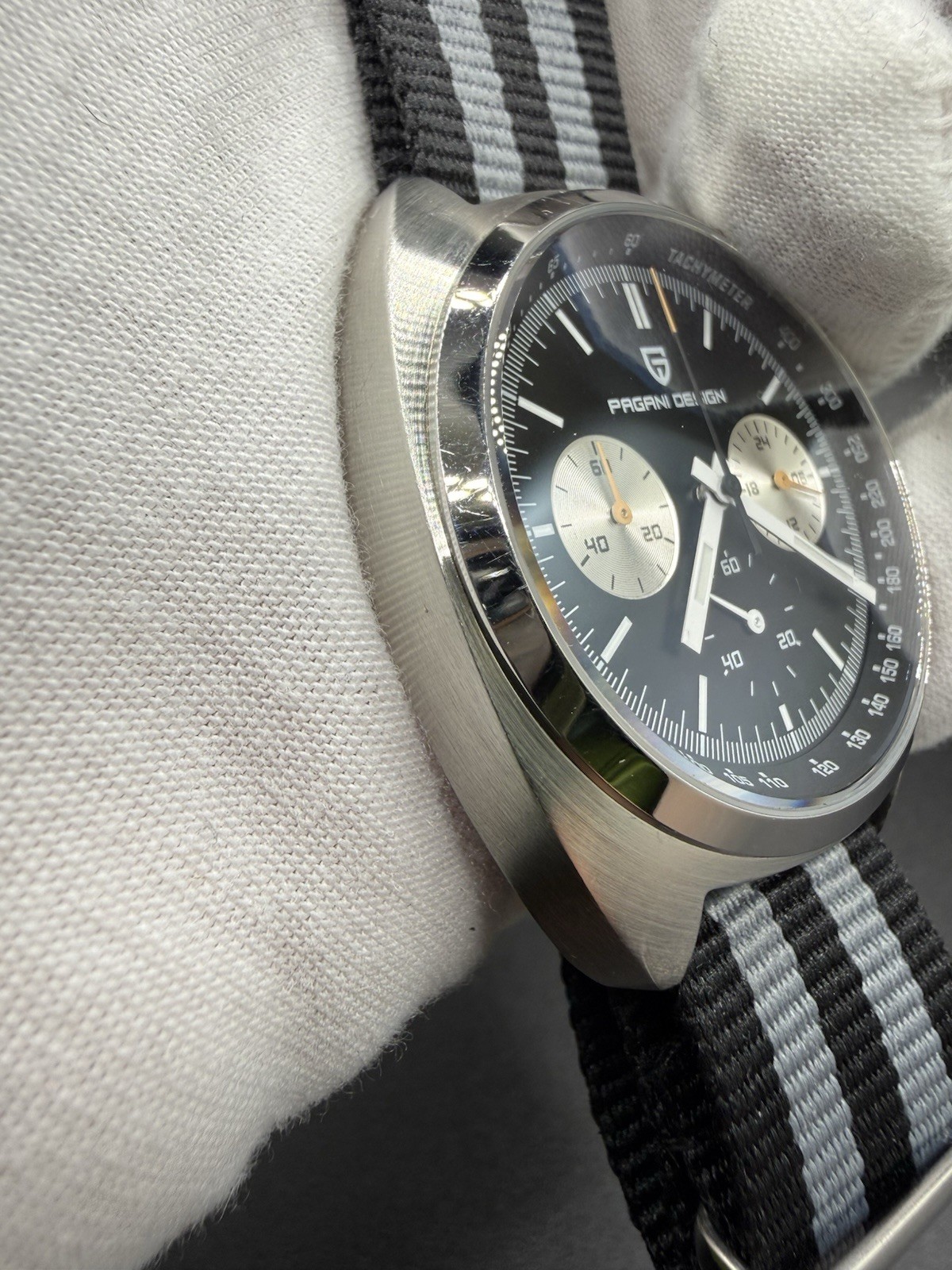 Pagani Design PD-1782 Chronograph Quartz Watch Sapphire Crystal 43mm NATO Strap