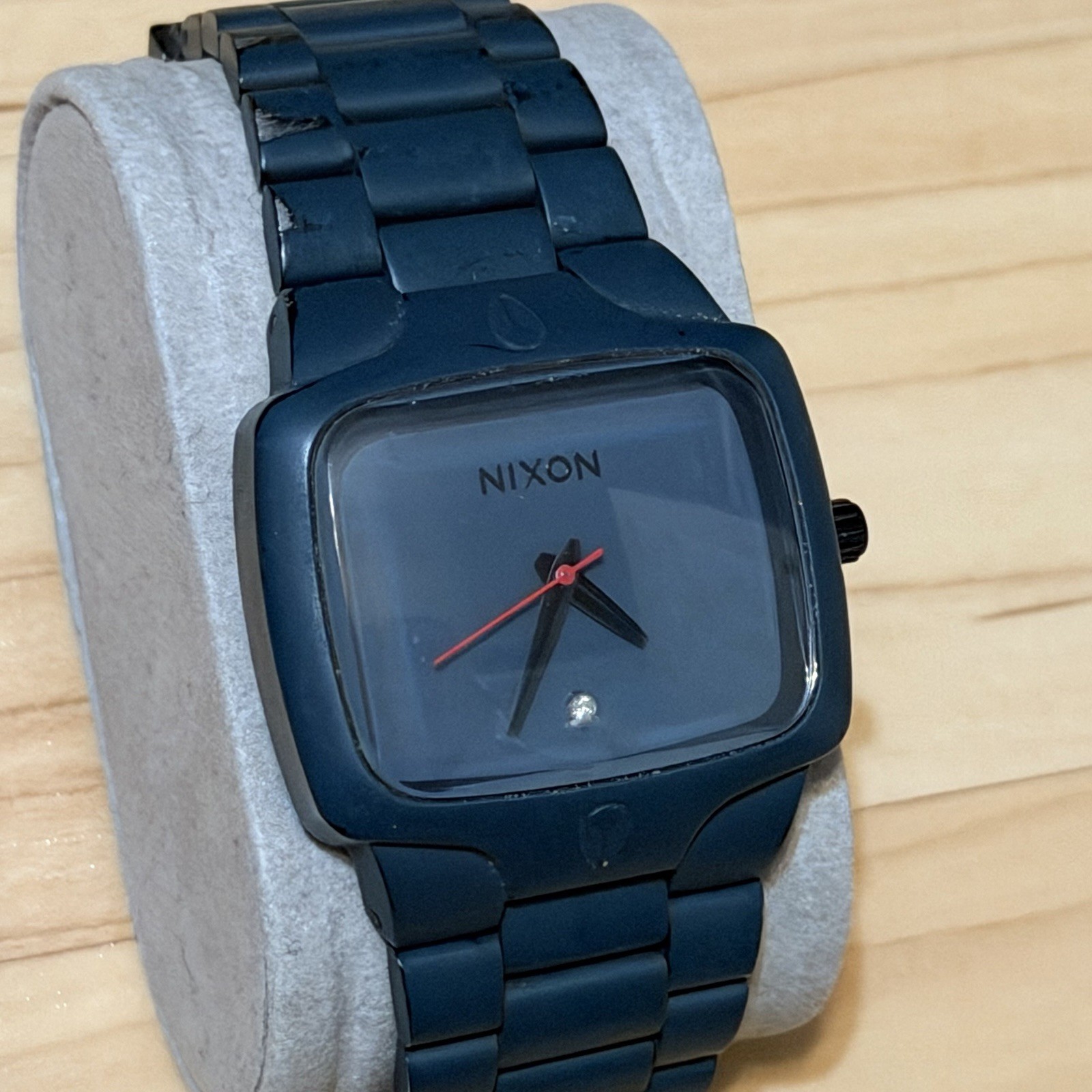 Nixon The Player “Yes It’s Real” GUNSHIP Blue Men’s Analog Surf Watch RUNS READ