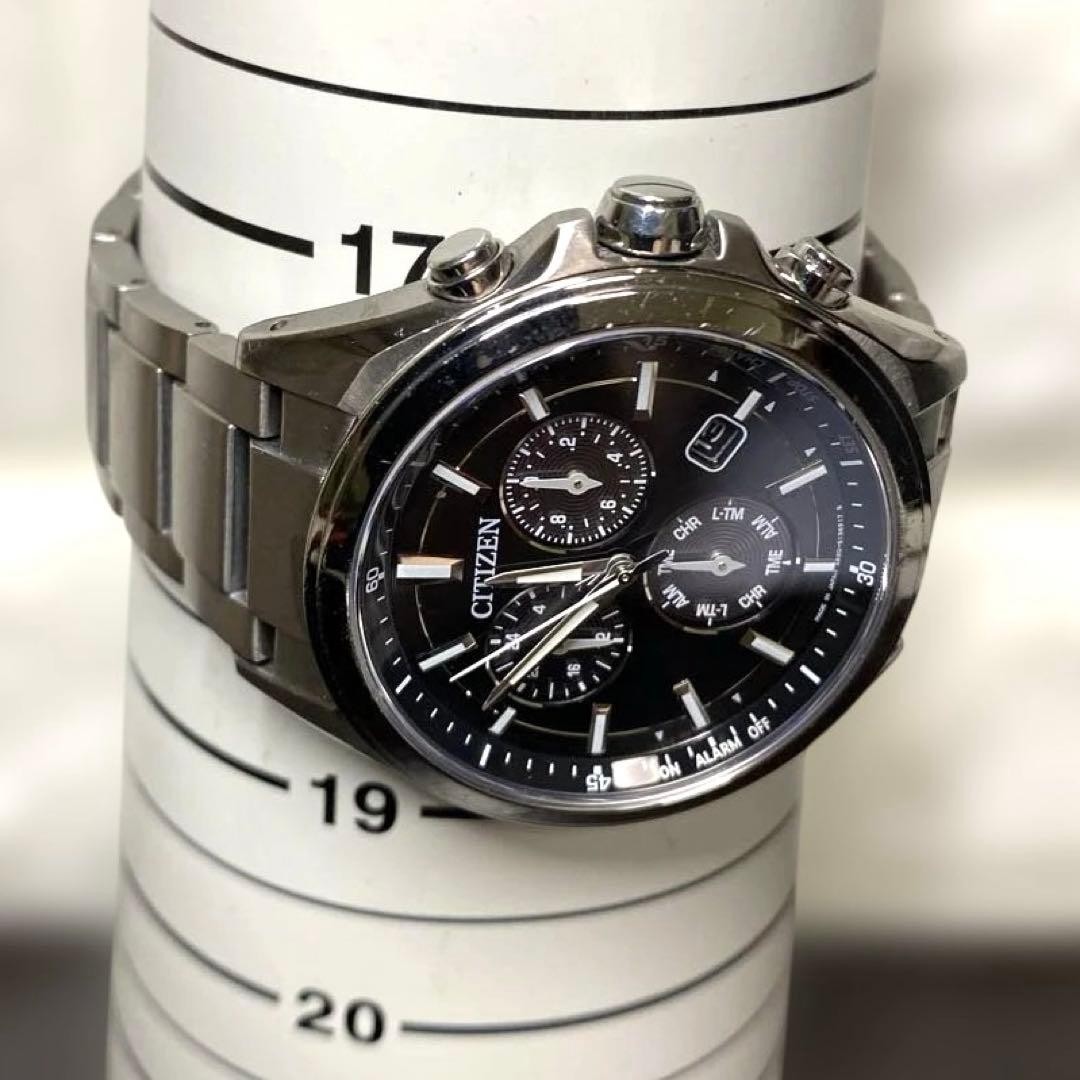 CITIZEN ATTESA E820-S096081 Eco-Drive Titanium Chronograph 43mm 17.5cm