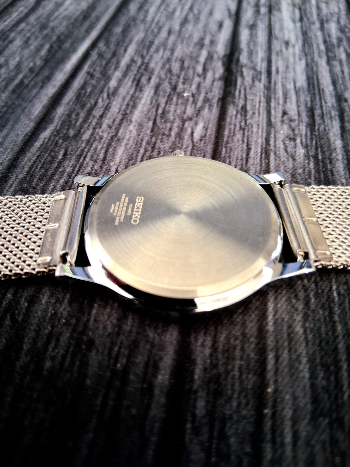 Rare Vintage Seíko Round Slim Roman Blue Dial Slv Mens Watch