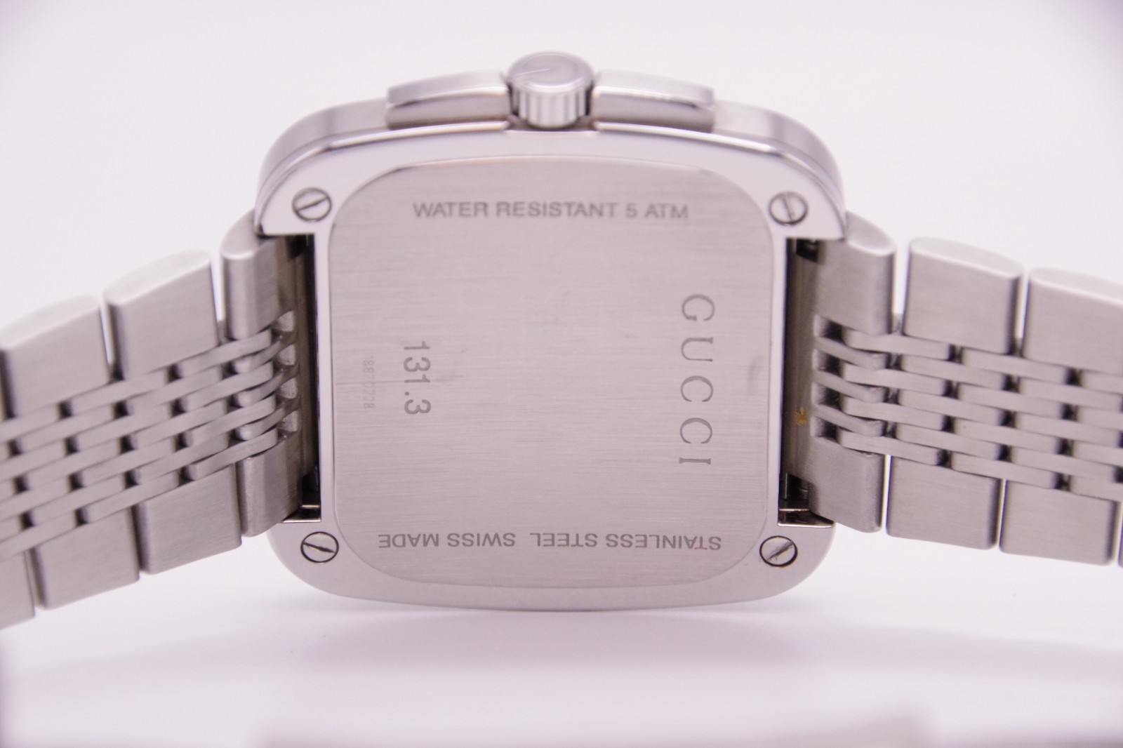 🎦New Batt [MINT w/Box] GUCCI Coupe 131.3 Black Dial Small Second Qz Men’s JAPAN