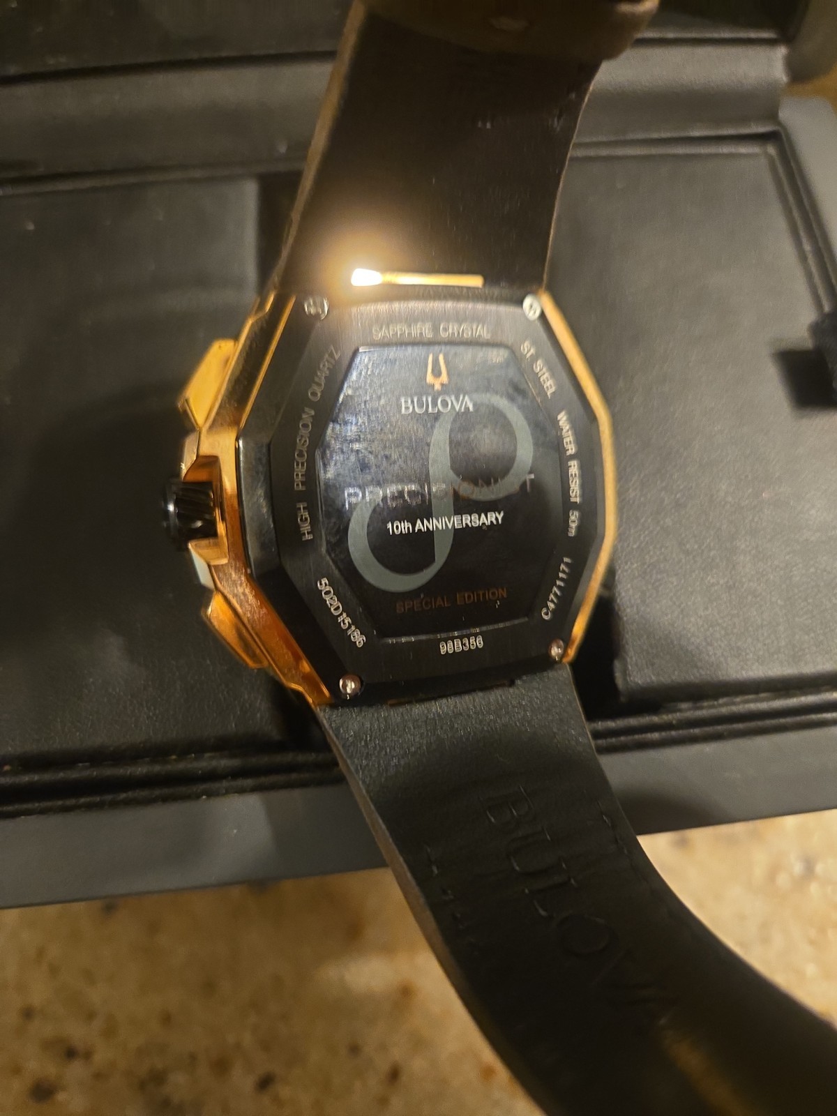 Bulova Series X Precisionist Brown Leather Watch 98B356 10th Anniversary