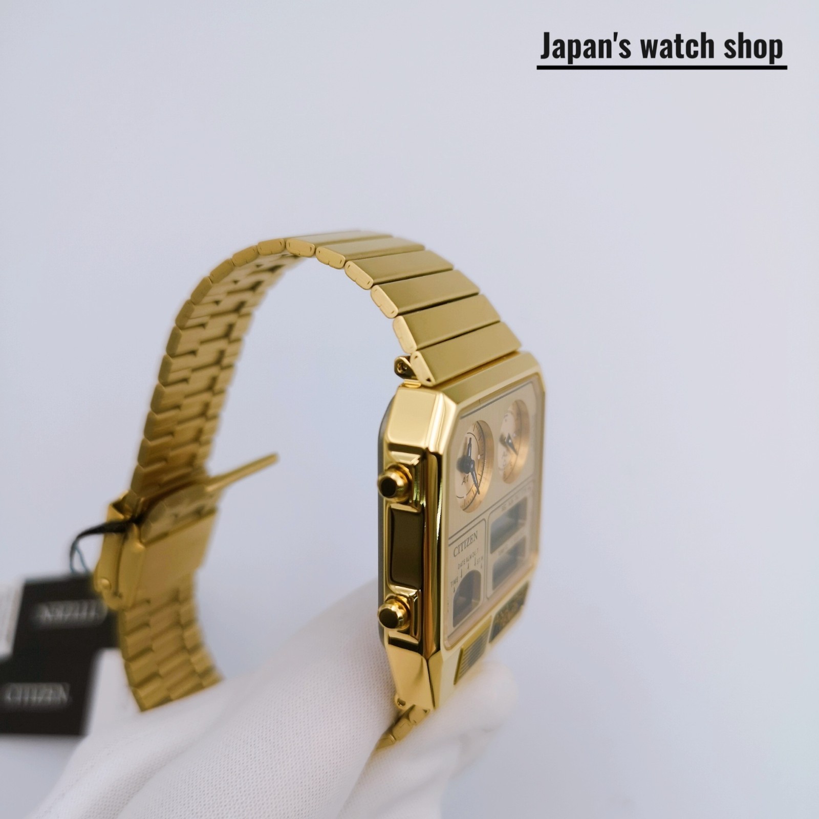 CITIZEN Record Label JG2103-56P Gold Stainless Steel Women’s Watch New in Box