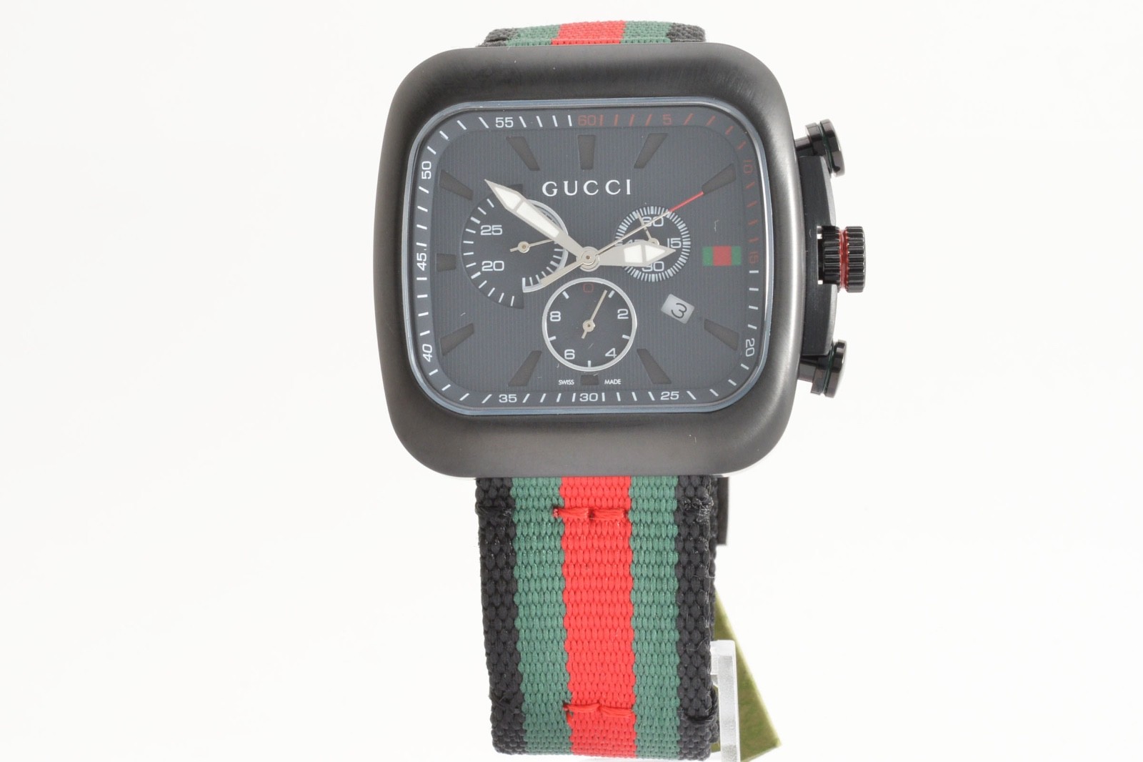 GUCCI Coupe 131.2 YA131202 Chronograph Black Dial Men’s Watch 45mm