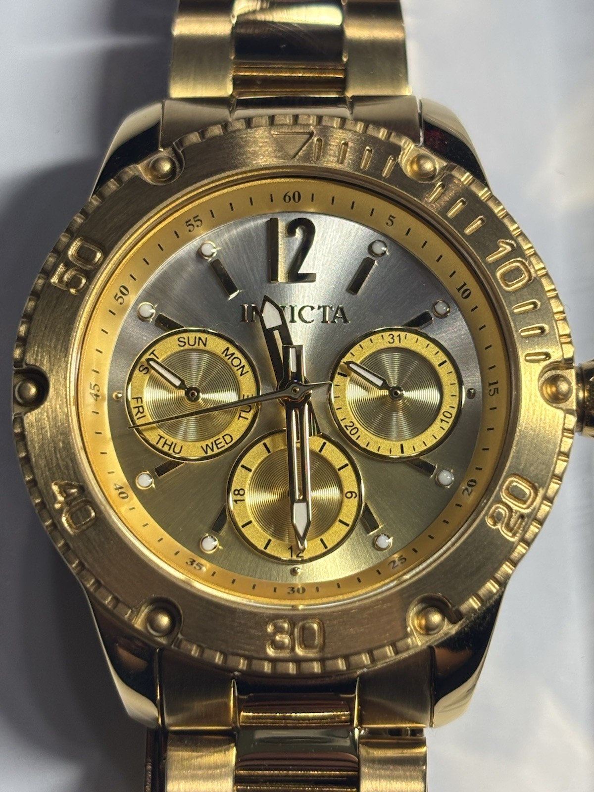 Invicta Angel Series Champagne Dial Gold Stainless Steel Watch 36725