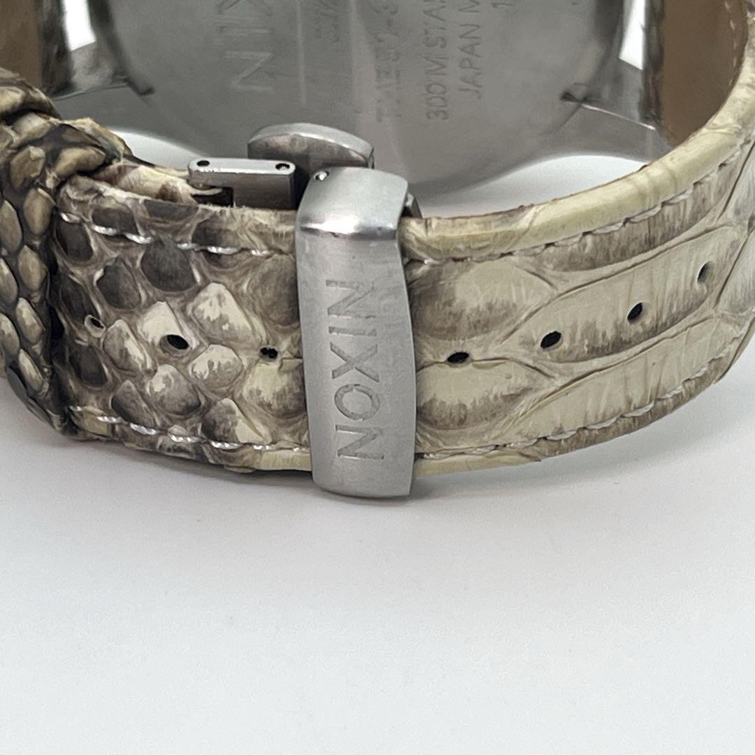 Nixon 51-30 Chronograph Watch Pattern Leather Band 51.2 mm