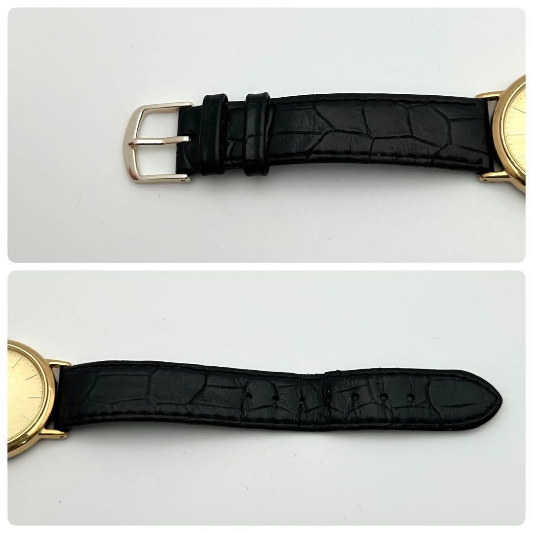 SEIKO 7N01-6900 Vintage Mens Quartz Watch Gold Dial Japan Minimal 31.7mm RARE