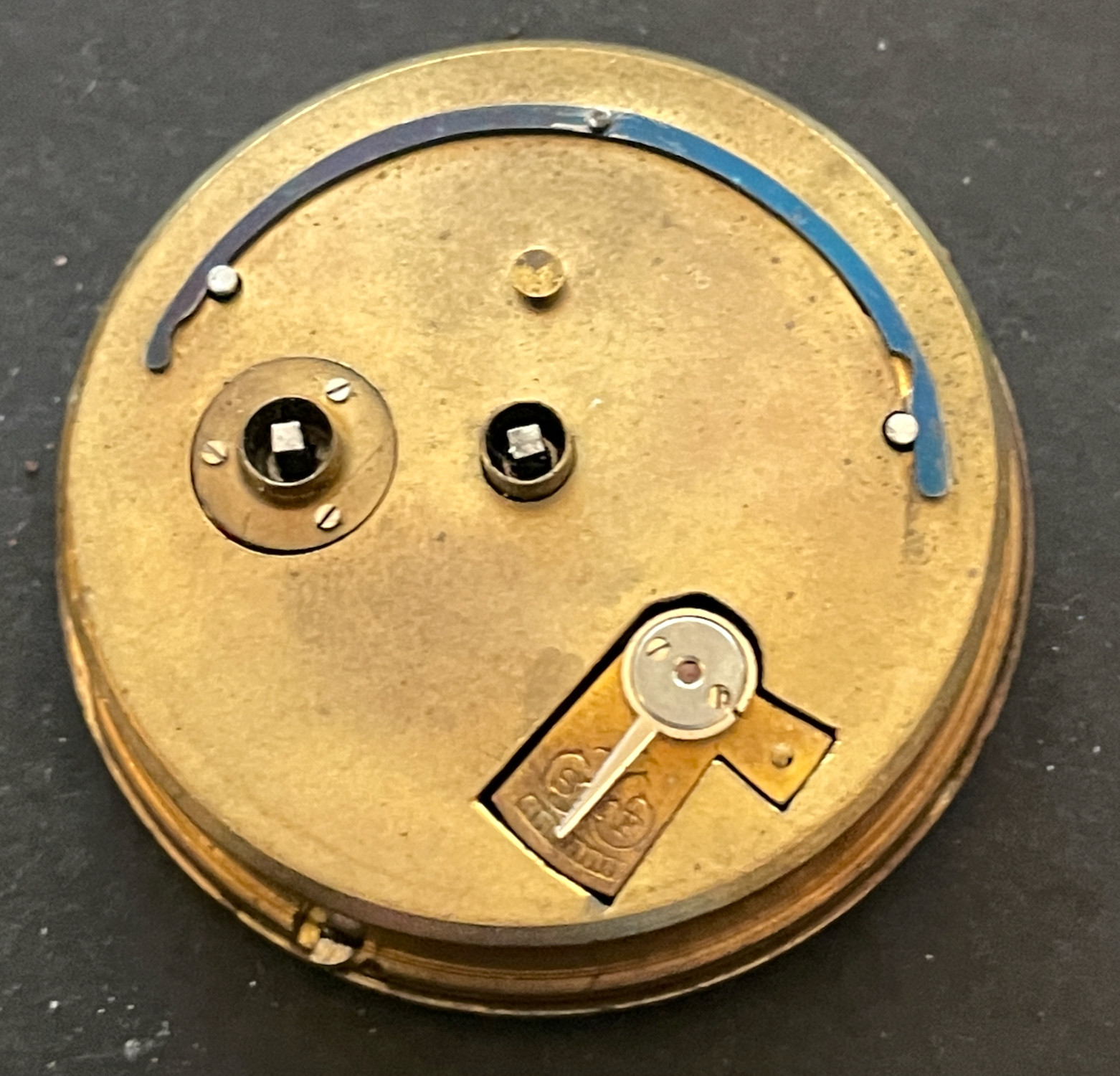 Antique Unsigned 18s Fusee Pocket Watch Movement Parts/Repair 46.5mm