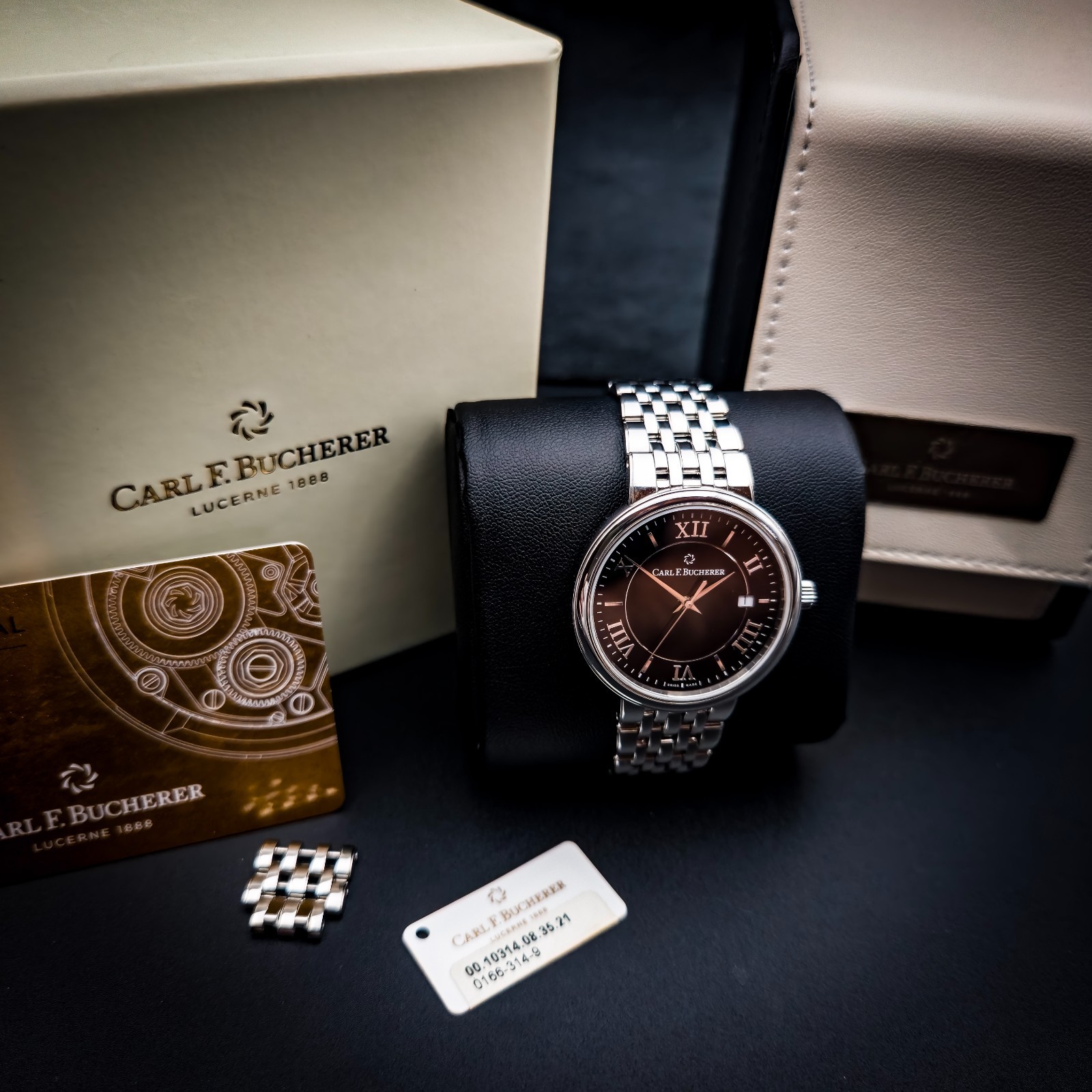 Carl F. Bucherer Adamavi Automatic Black Dial Watch Full Set 00.10314.08.35.21