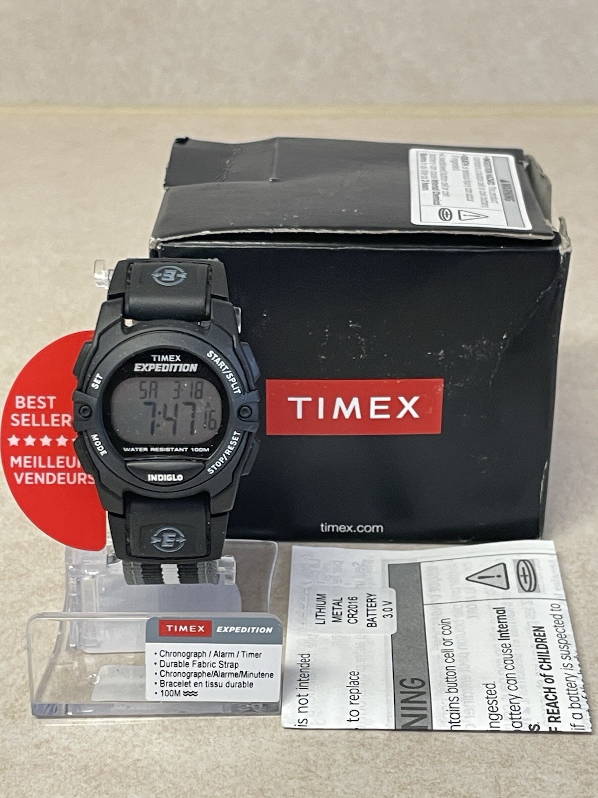 Timex Chrono Alarm Timer T49661 Women Wrist Watch