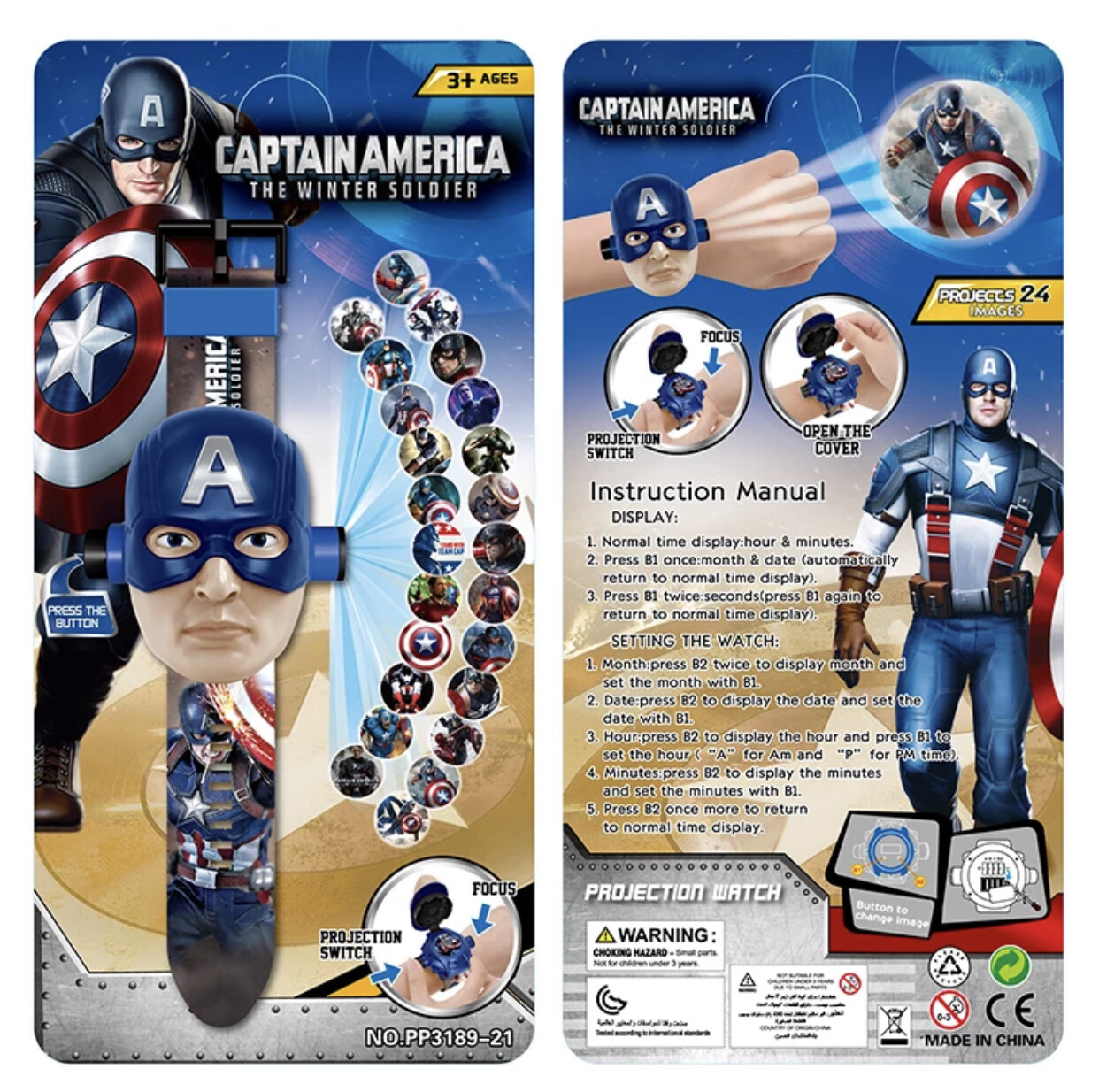 Marvel Superheroes Spiderman Captain Ironman Hulk Thanos 3D Kids Digital Watch
