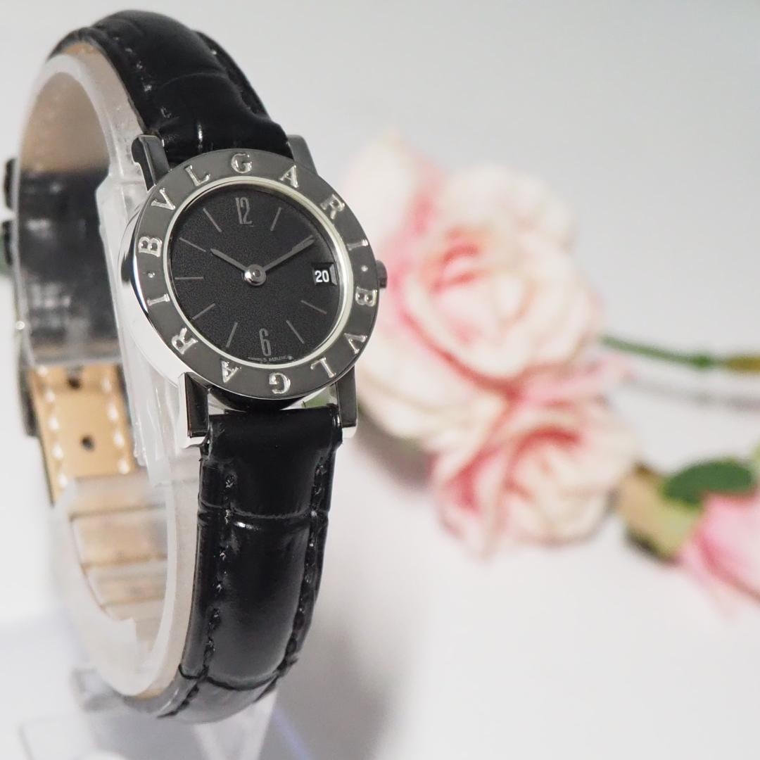 Bvlgari Bulgari BB23SL Black Quartz Wristwatch Ladies Japan 0714550