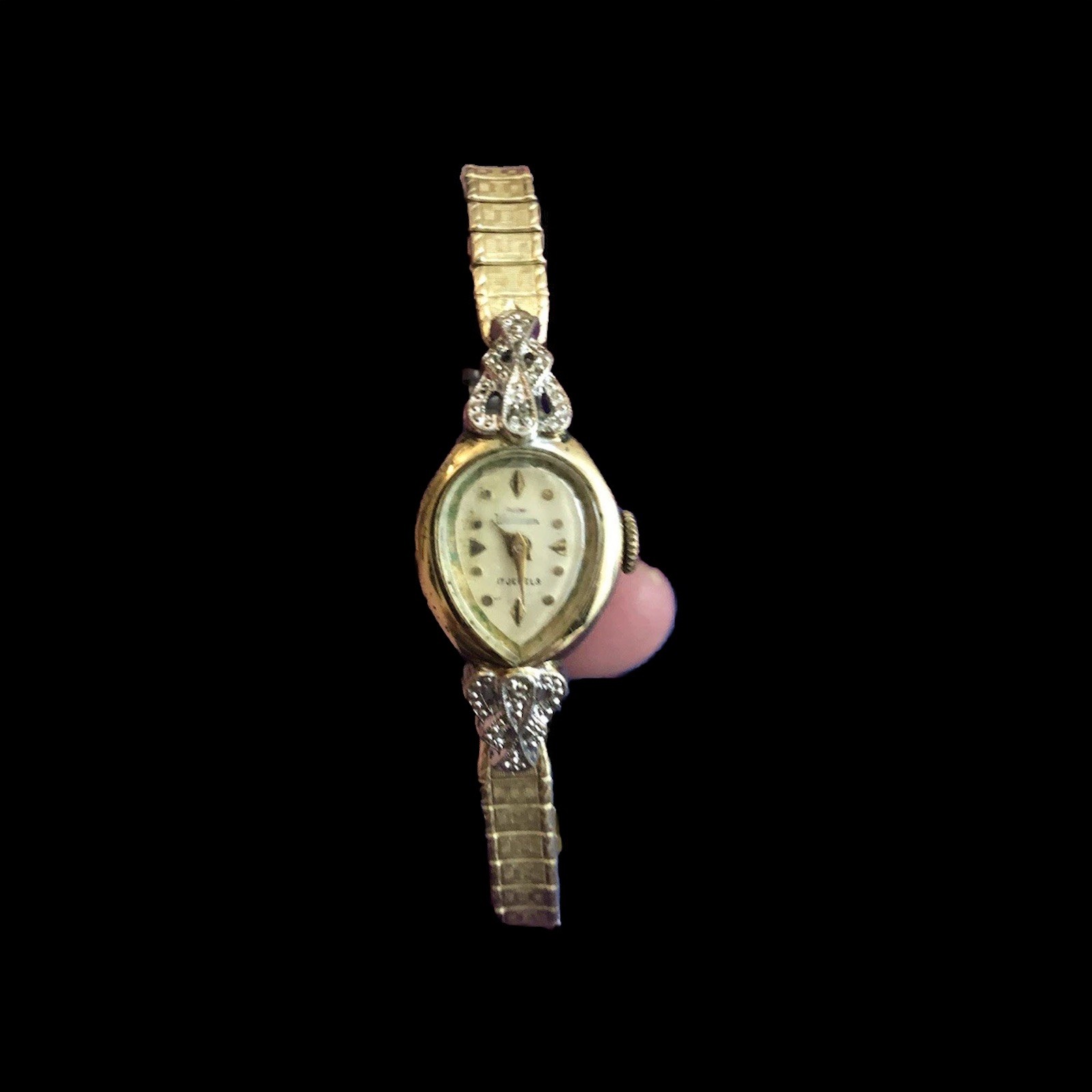 Vintage Waltham 17 Jewels Ladies Cocktail Watch Speidel Band