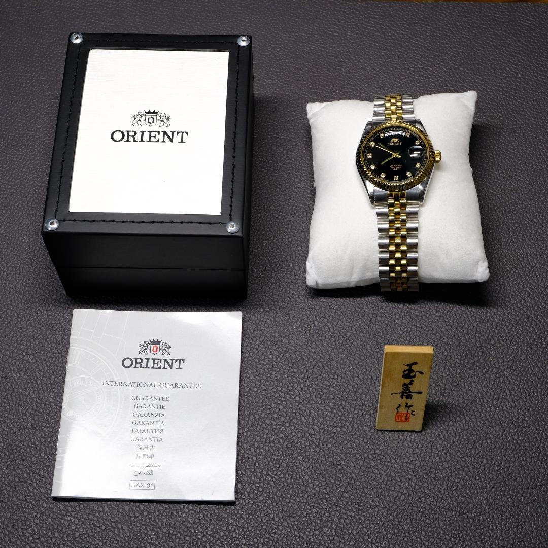 ORIENT Day Date SEV0J002BY Automatic Wristwatch Made in Japan 077093