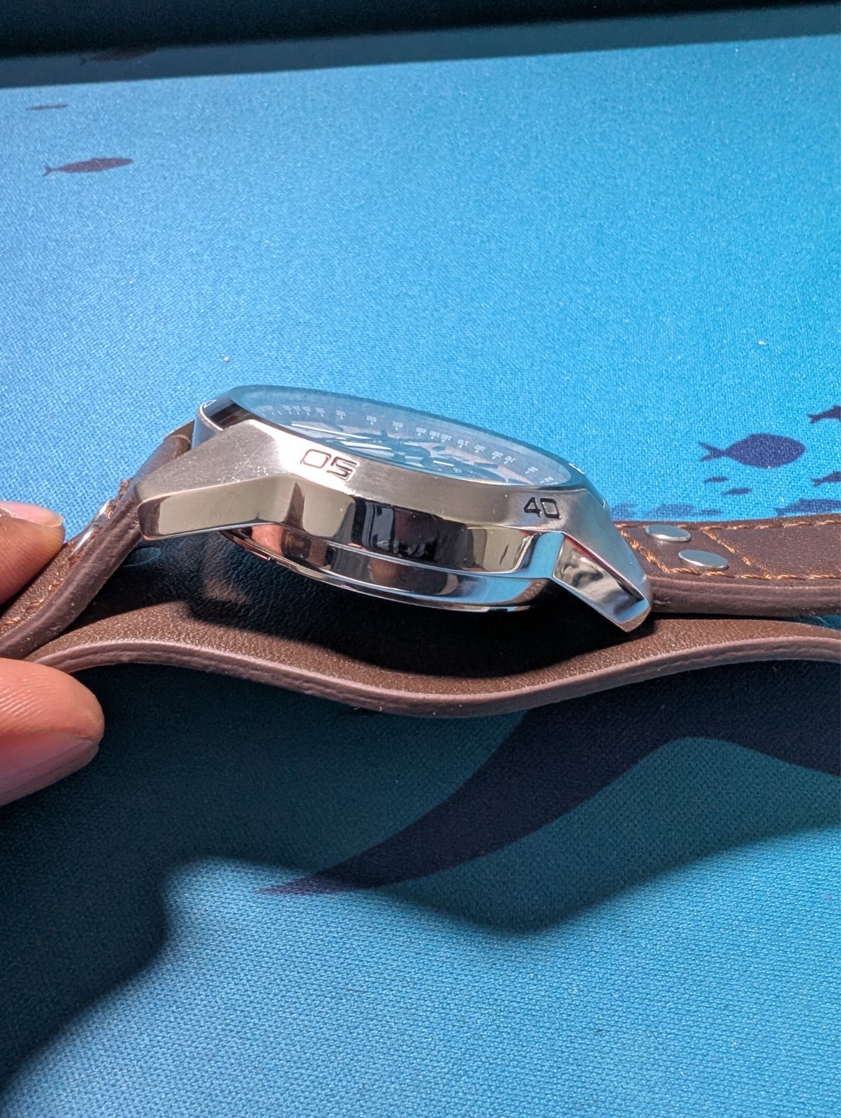 Fossil Coachman Silver Dial Brown Leather Band Men’s Watch (CH2565)