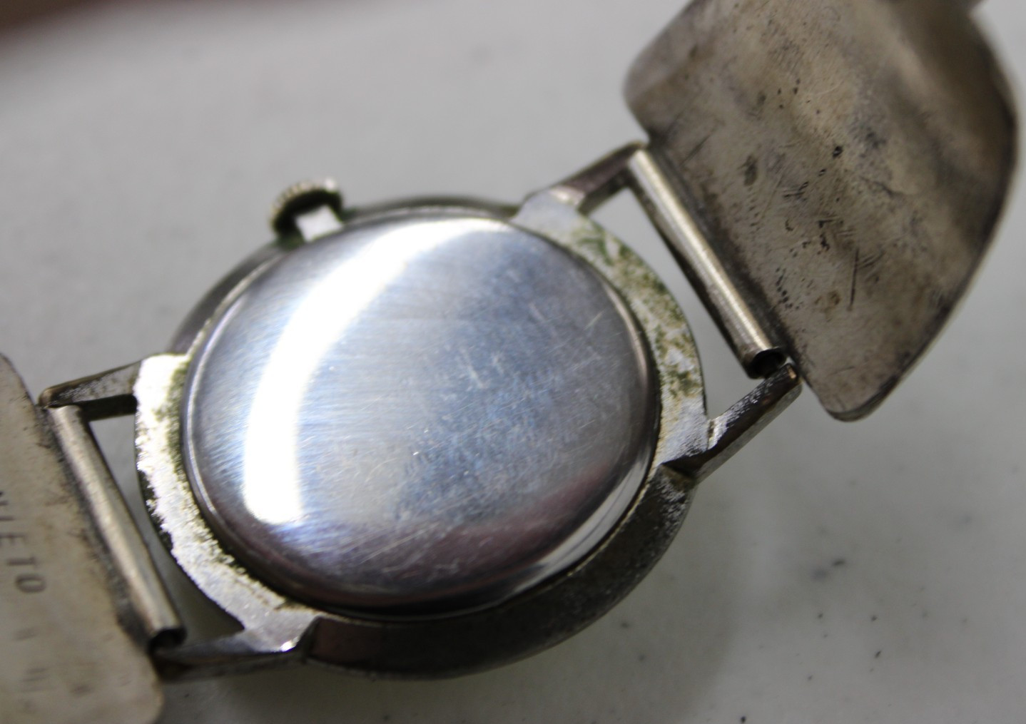 Vtg R. Nieto Zuni Sterling Turquoise Snakes Sellita 17 Jewel Mechanical Watch