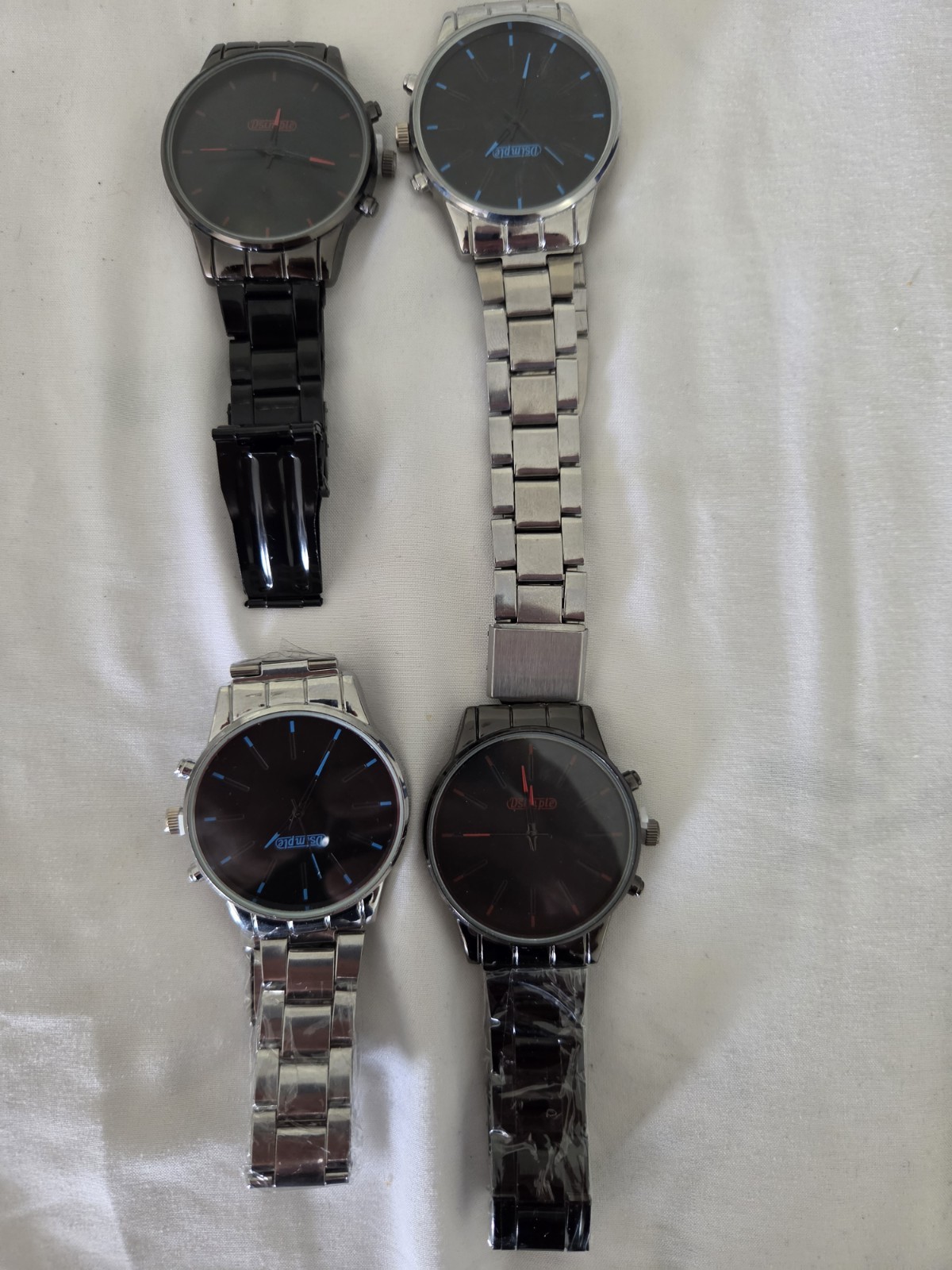 2pcsWaterproof Watch Stainless Steel Quartz Luminous Classic Business Wristwatch