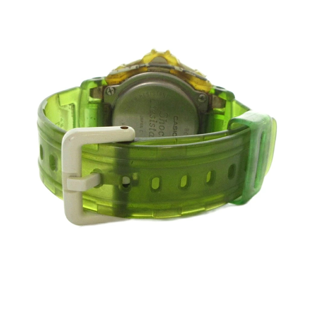 Used CASIO BG 340 Baby G Wristwatch Watch Quartz Digital With Calendar Green GY1