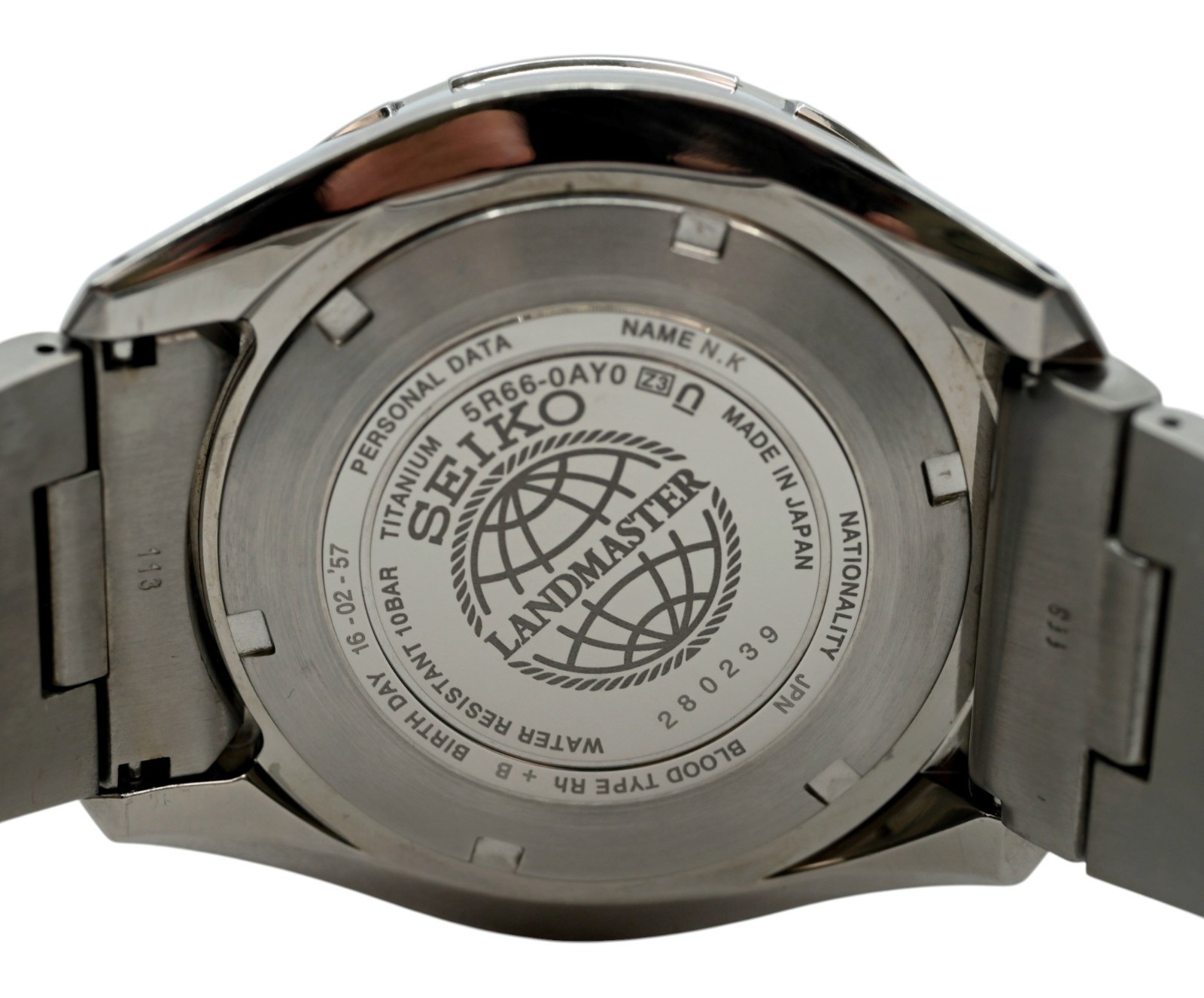 Seiko 46.5mm Landmaster Spring Drive Automatic Titanium 5R66-0AY0 Watch SBDB005!