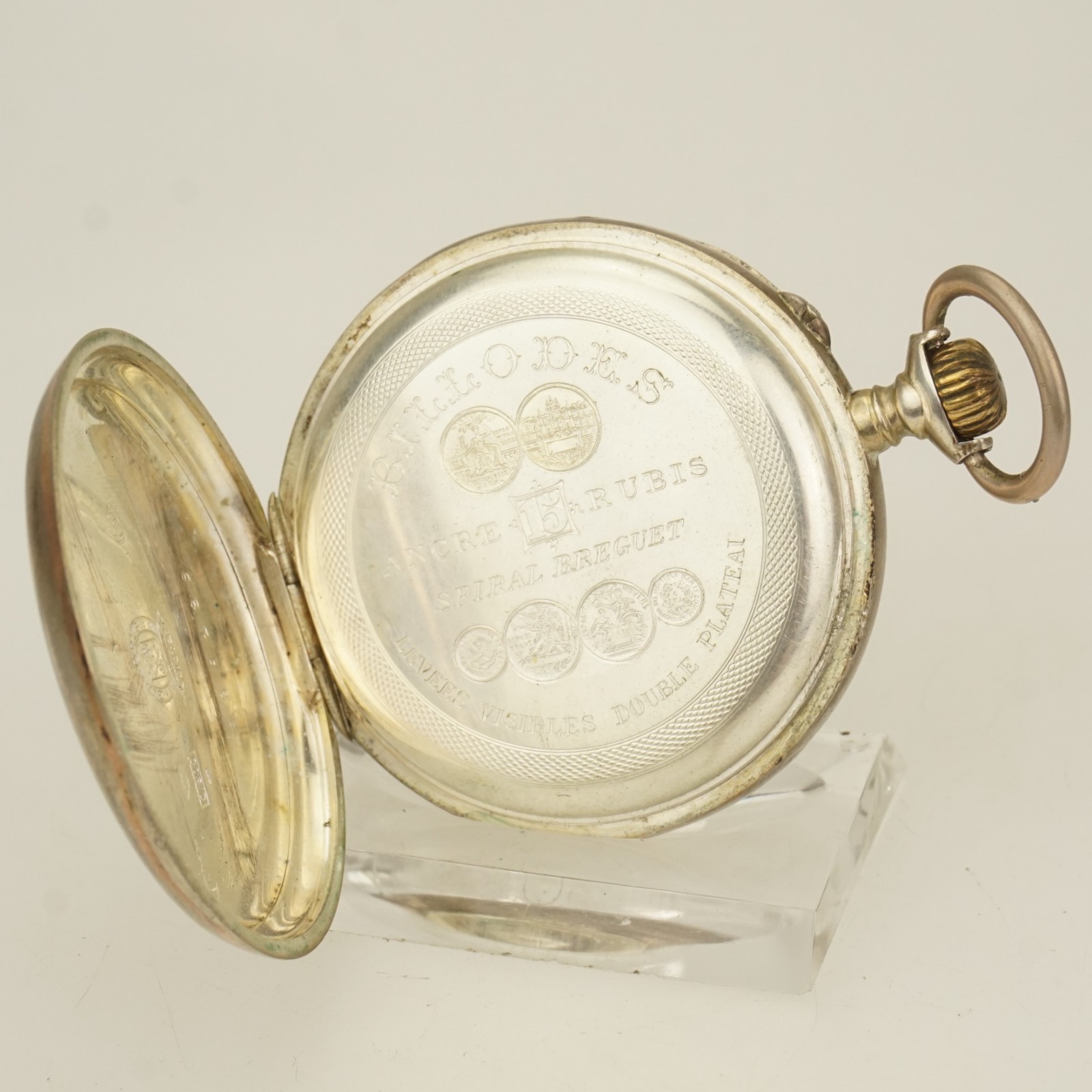 Rare! BILLODES (Zenith) Silver Pocket watch Men’s no repeater no fusee no duplex