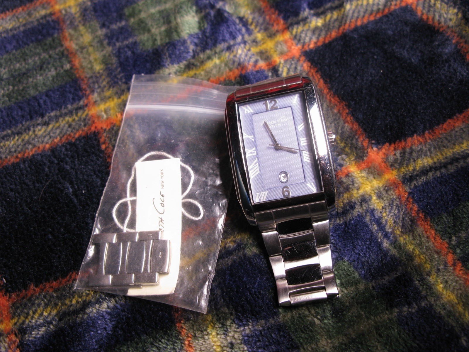 Kenneth Cole New York KC3805 Stainless Steel Watch Blue and Silver Color