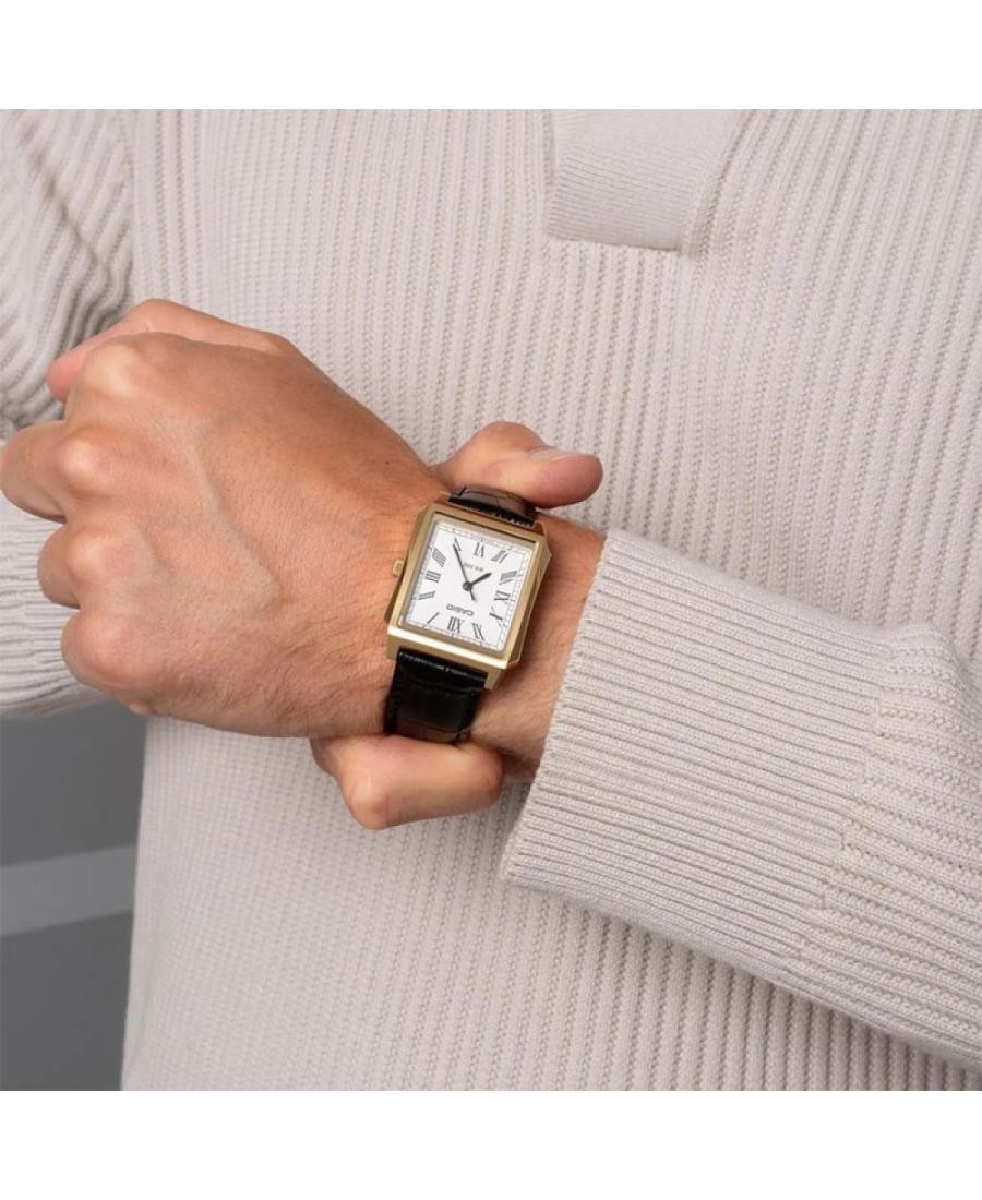 CASIO Men Analog Quartz Casual Watch Classic Dress White Dial Waterproof Rectang