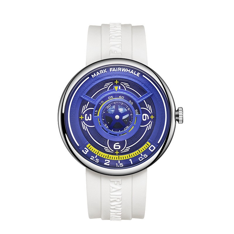 MARK FAIRWHALE Men’s Rotatable Earth Timing Disk Motion Trail Quartz Wristwatch