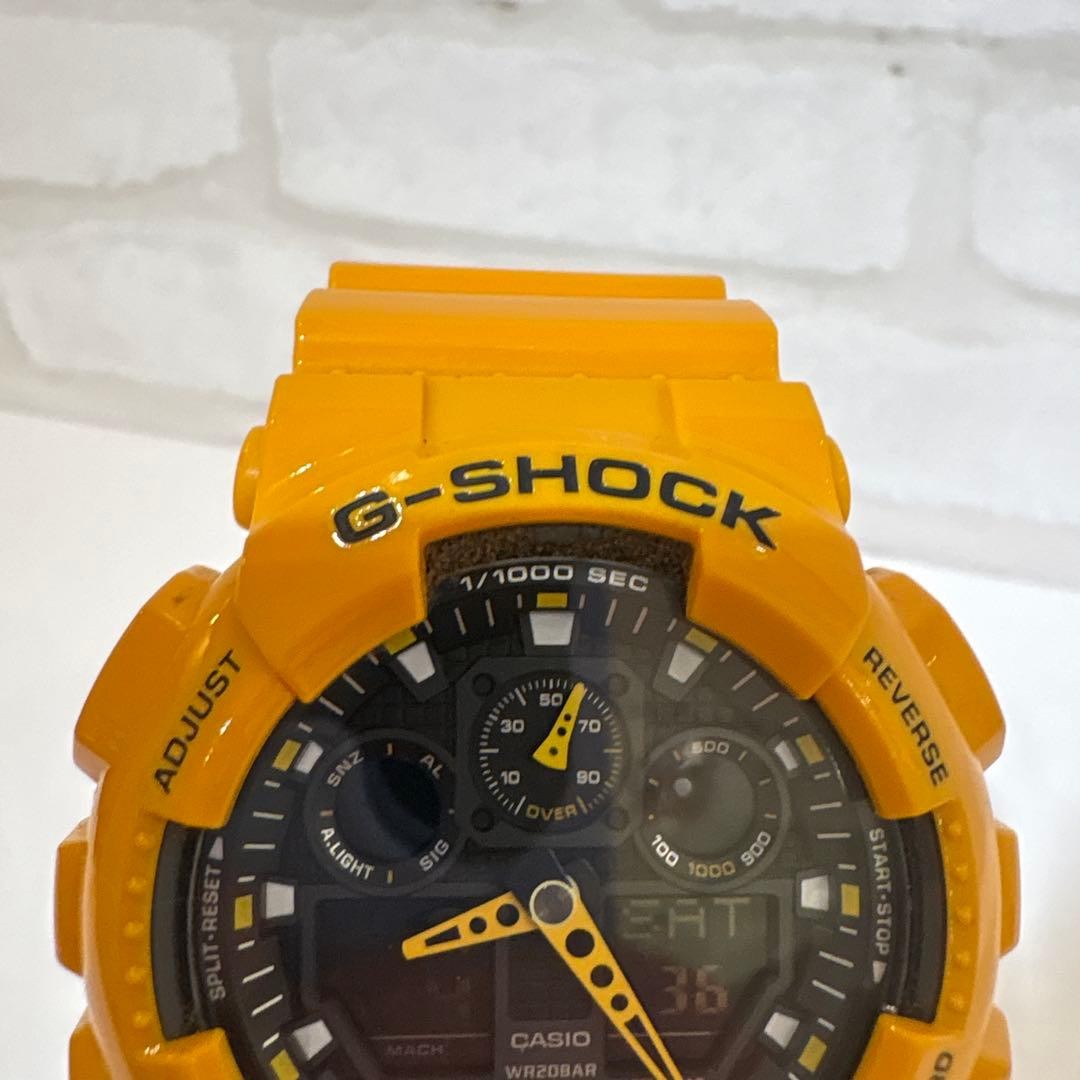 CASIO G-SHOCK GA-100 Yellow Digital Watch