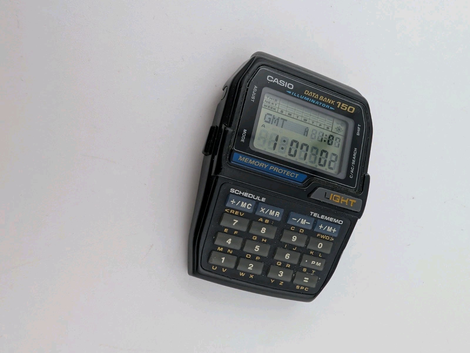 Vtg Casio Data Bank 150 Calculator Watch 34mm Case DBC-150 New Battery