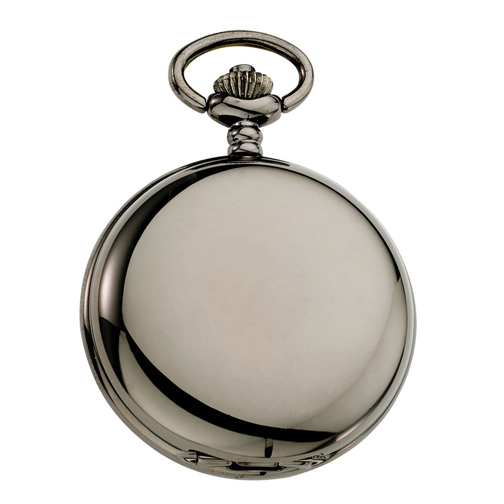 Gotham Men’s Gunmetal Hunter Style Quartz Pocket Watch # GWC15044BBK
