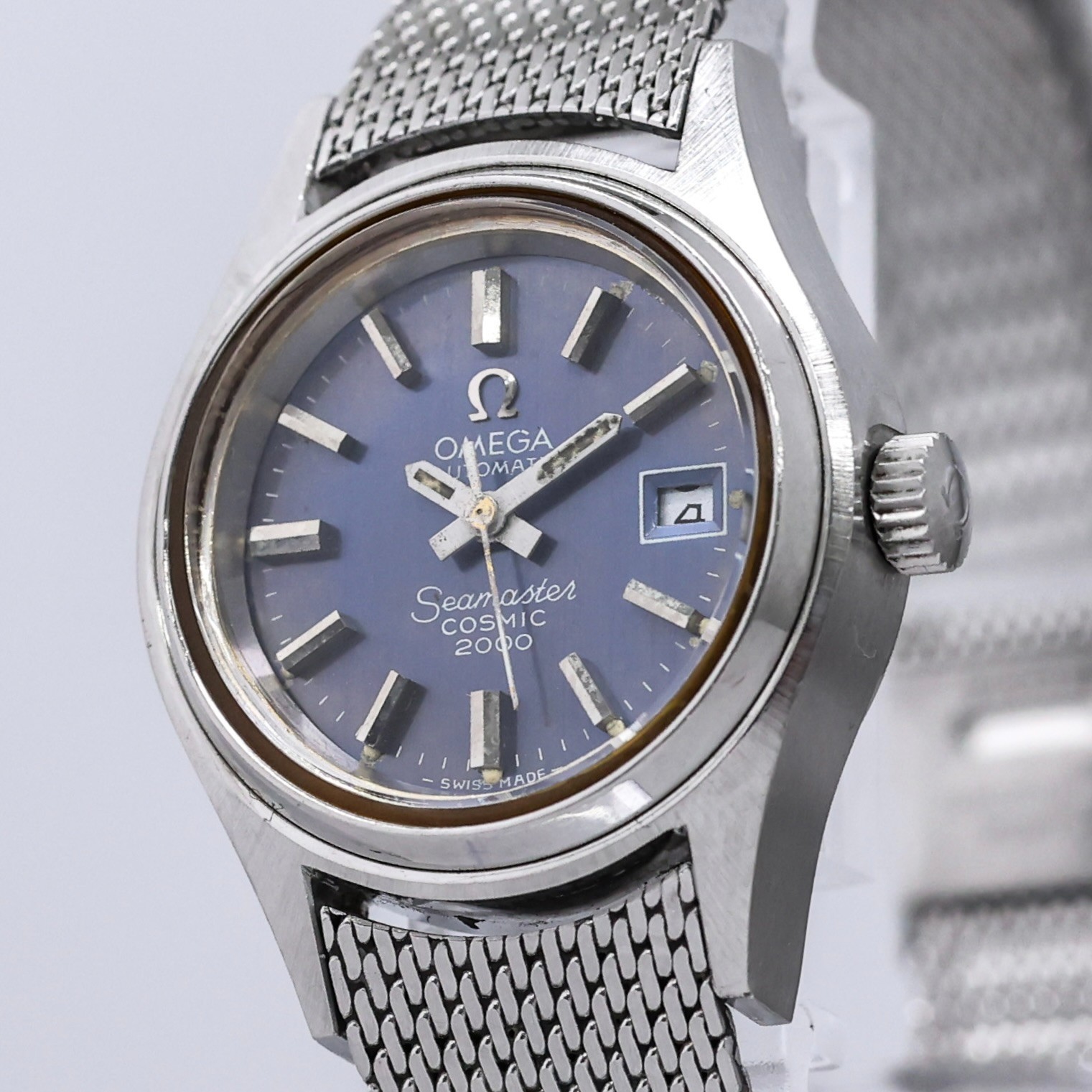 **Vintage 1970s** OMEGA Seamaster COSMIC 2000 Cal.684 Automatic Navy 25mm Womens